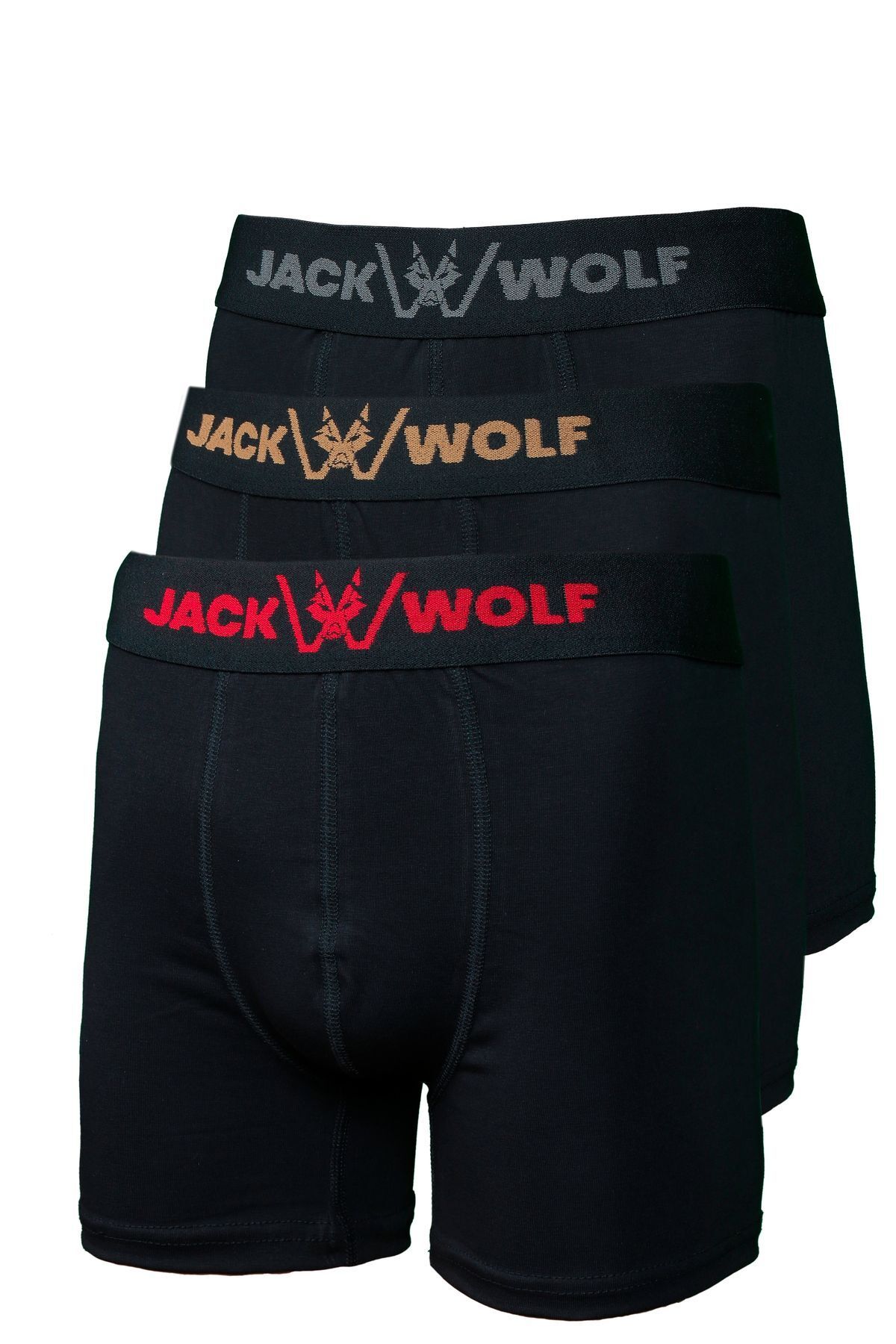 jack wolf 5 li pack pamuklu likralı erkek boxer