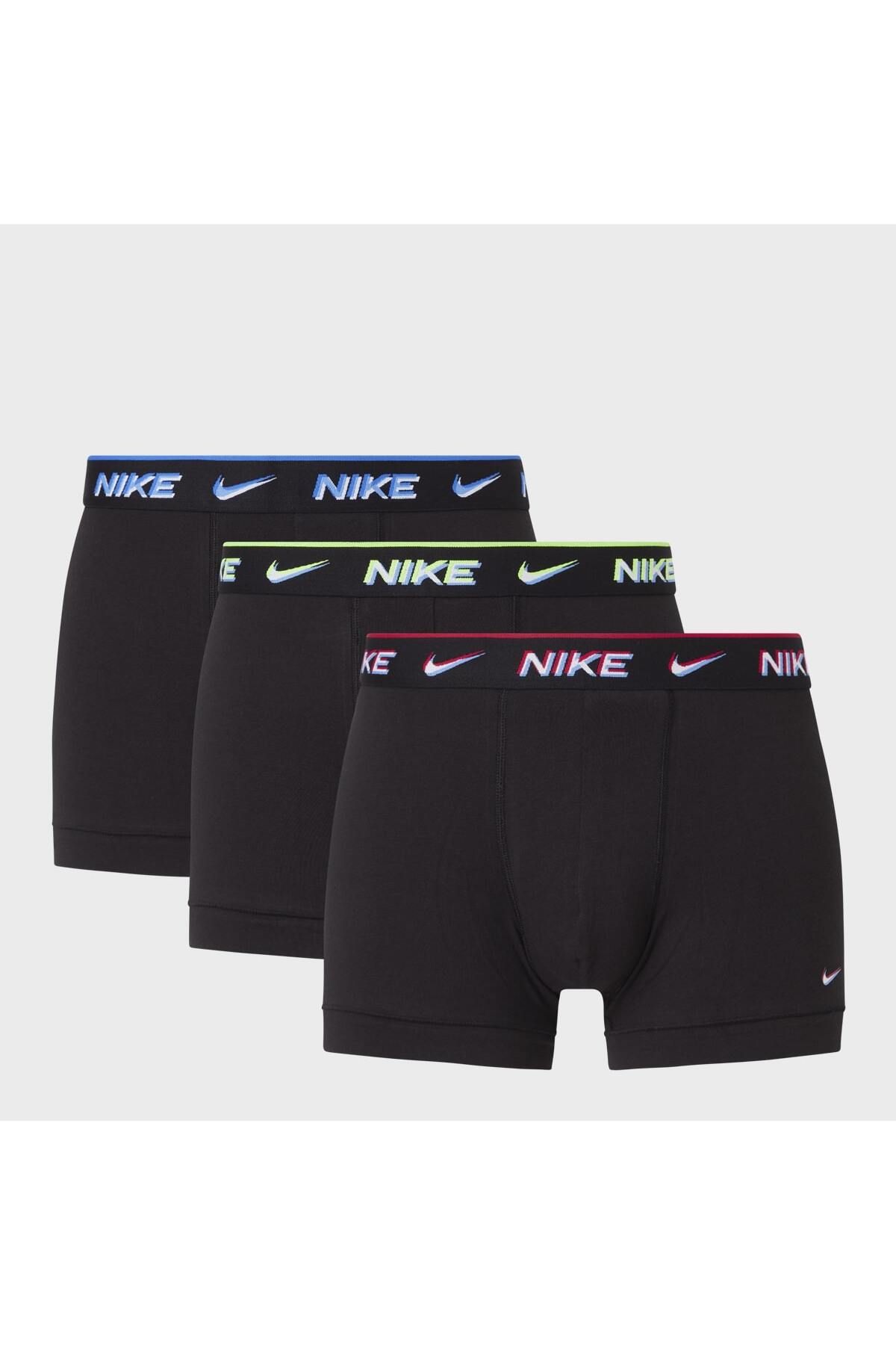 Nike Erkek Nike Marka Logolu Elastik Bantlı Günlük Kullanıma Uygun Siyah Boxer 0000ke1008-bav