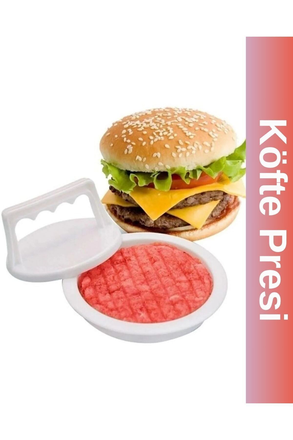 Viyalente Hamburger Köfte Kalıbı Köfte Presi Şekillendirici Burger Press Pratik Köfte Yapma Aparatı