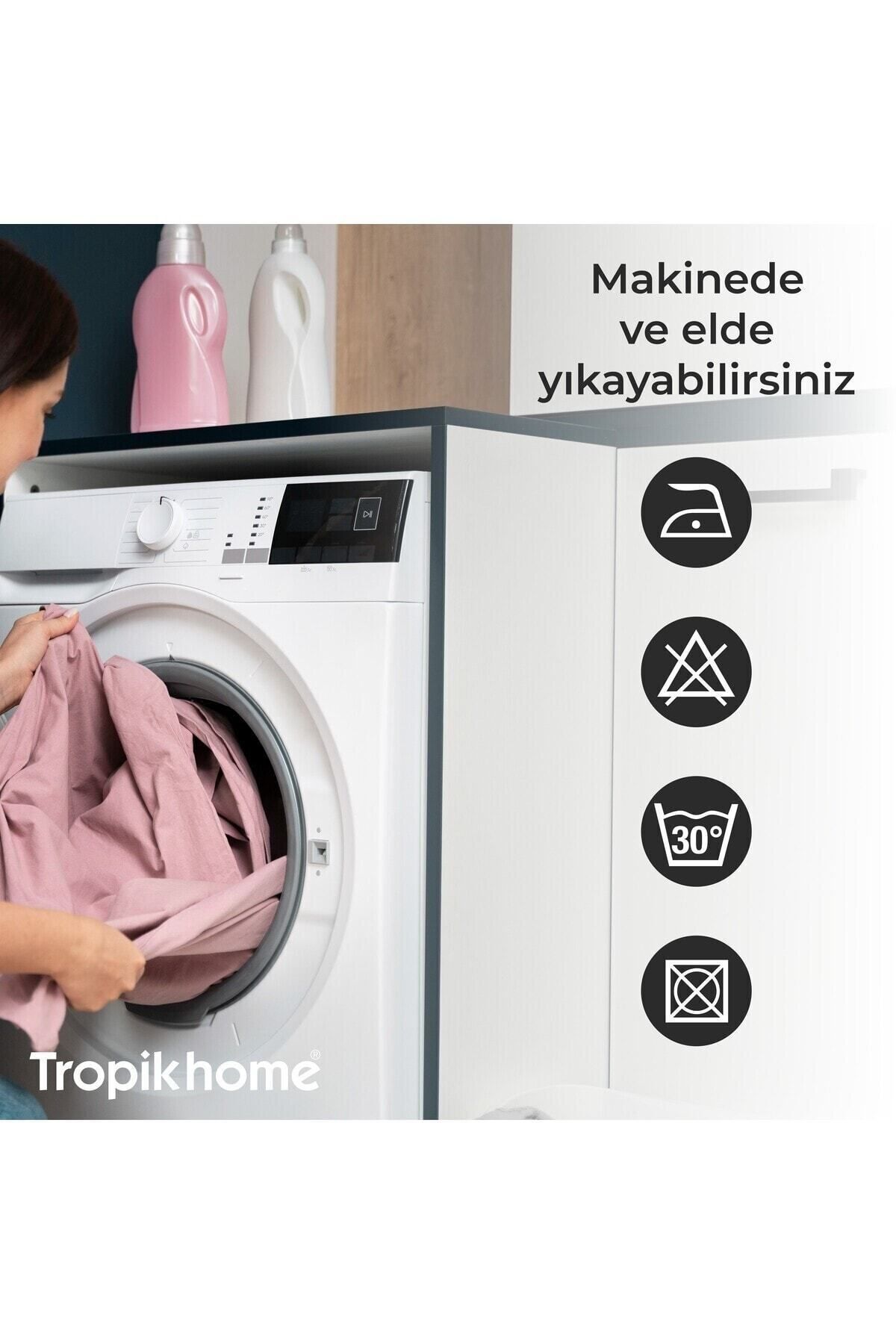 Tropikhome Gül Desen Banyo Perdesi Askı Hediyeli 180x200cm Tek Kanat Duş Perdesi, Kırmızı Banyo Duş Perdesi