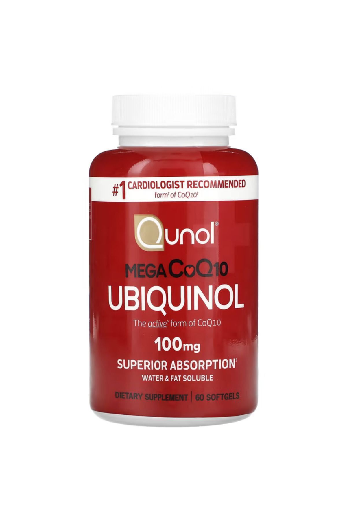 Qunol Mega CoQ-10 Ubiquinol 100 mg 60 Softgels