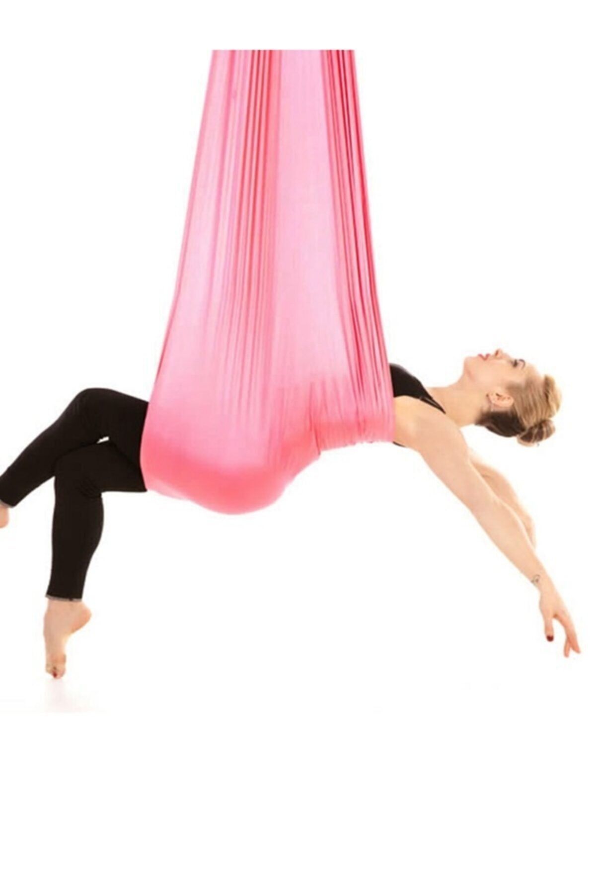 Bundera Yoga Fly Hamağı Pembe Tavana Askılı Yer Çekimsiz Fitness Pilates Hava Akrobasi Egzersiz Denge Aleti