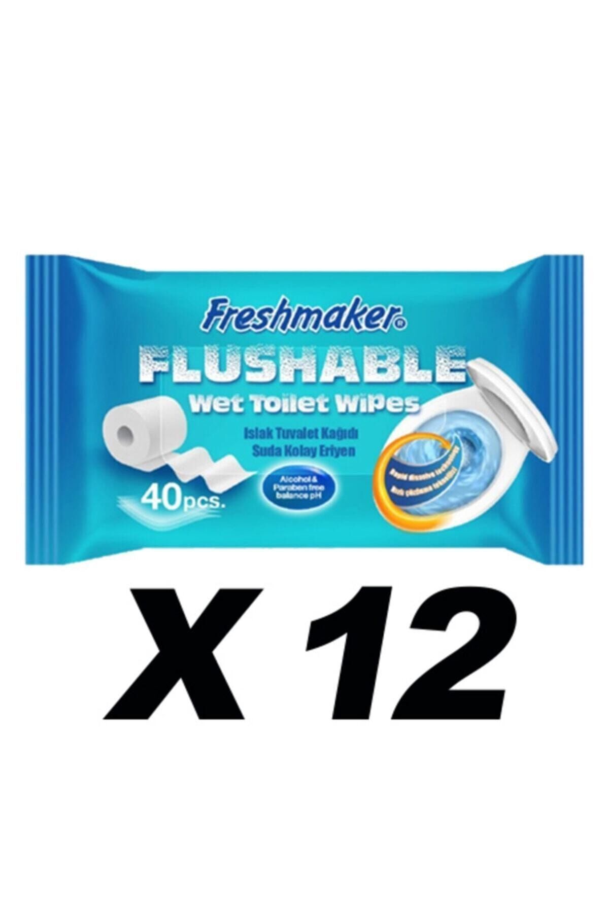 Freshmaker Islak Tuvalet Kağıdı 40 Yaprak (12 Paket)