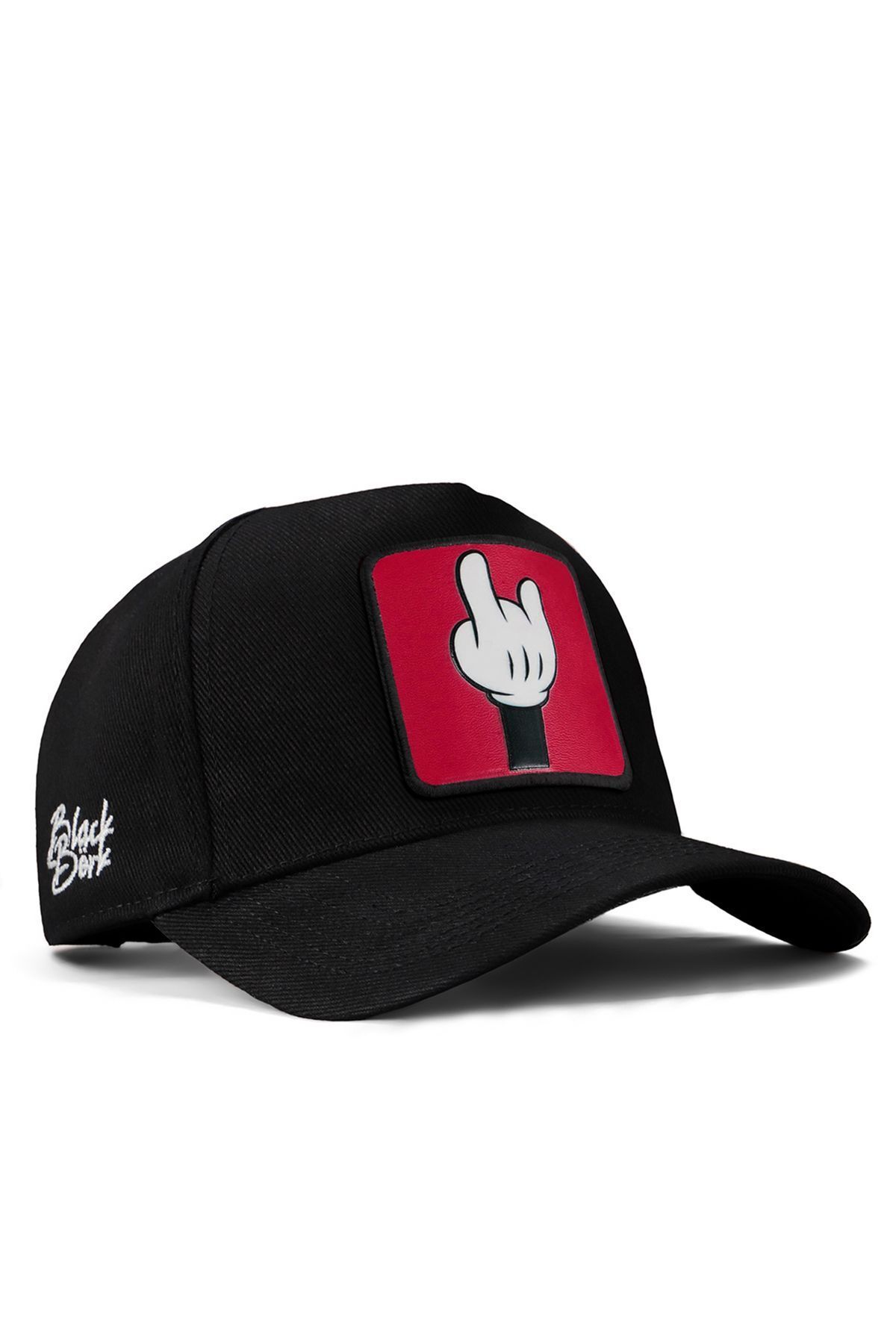 BlackBörk V1 Baseball Parmak - 1ks Kod Logolu Unisex Siyah Şapka (CAP)