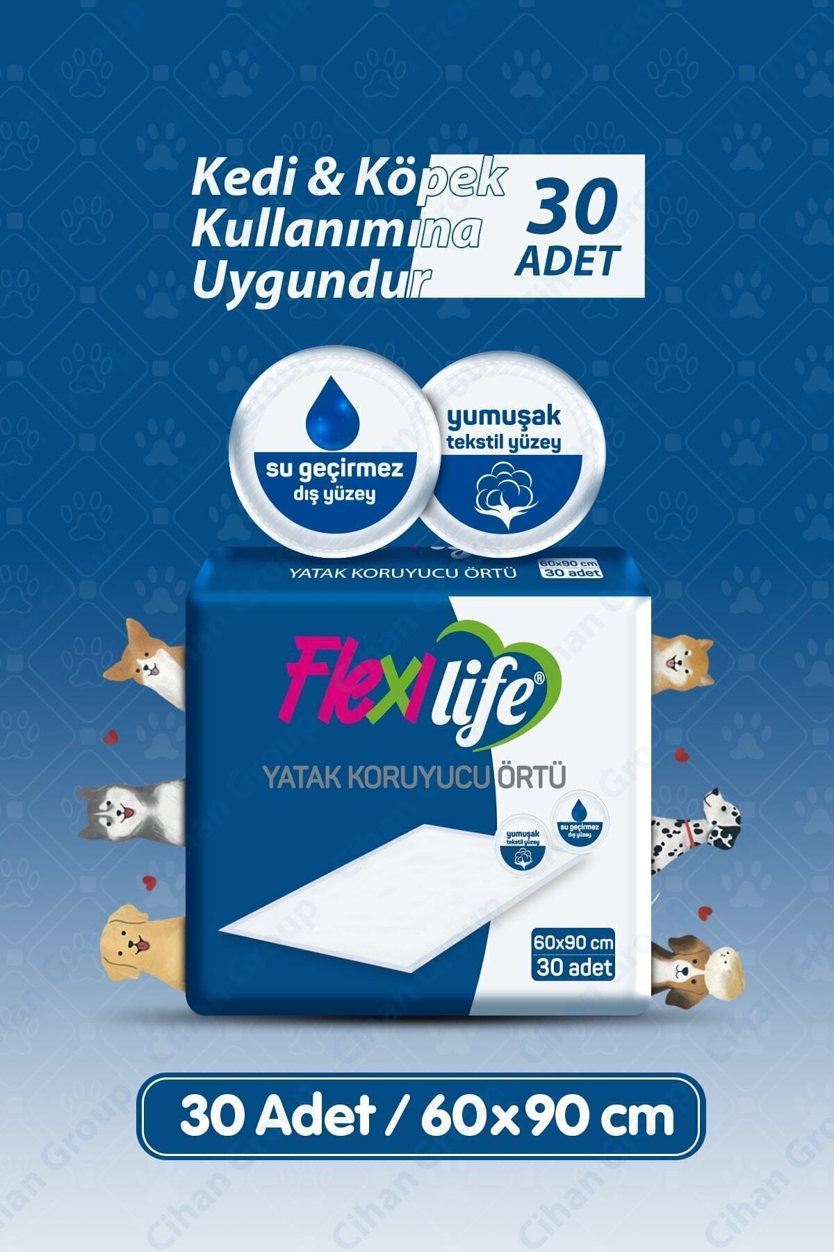 Flexi Life Kedi - Köpek Çiş Pedi 60x90 Cm 30 Adet