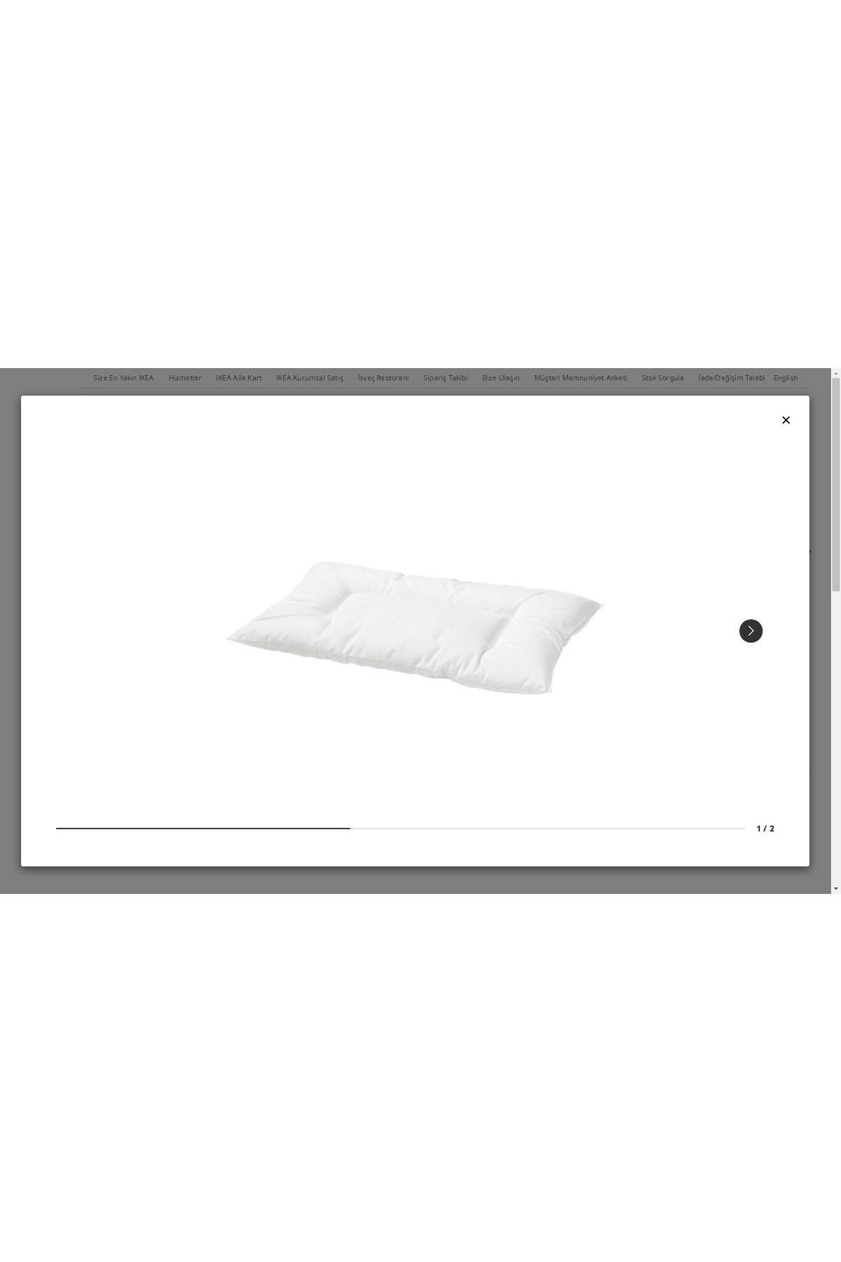 IKEA Len Bebek Yastığı Beyaz 35x55 cm