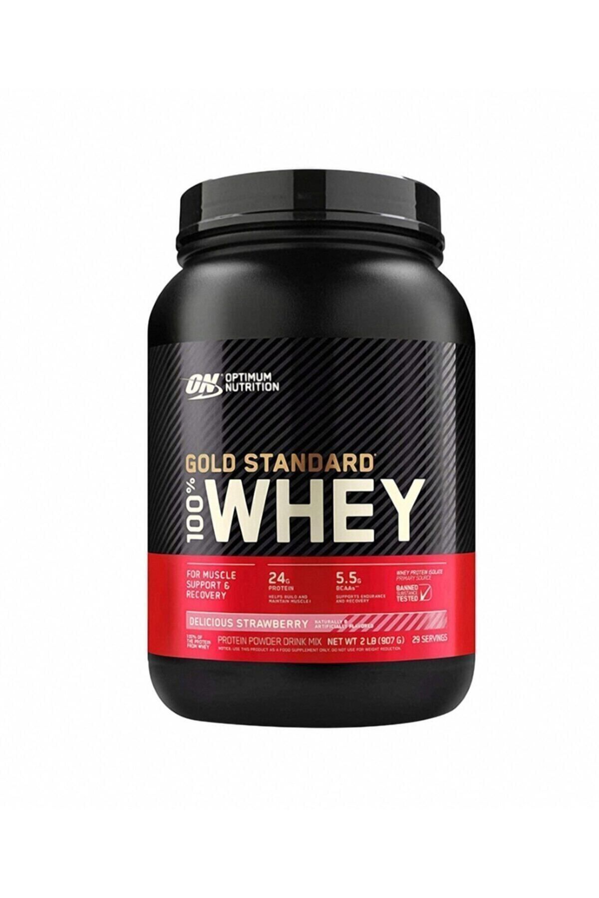 Optimum Nutrition Optimum Gold Standard Whey Protein Tozu 908 gr Çilek Aromalı