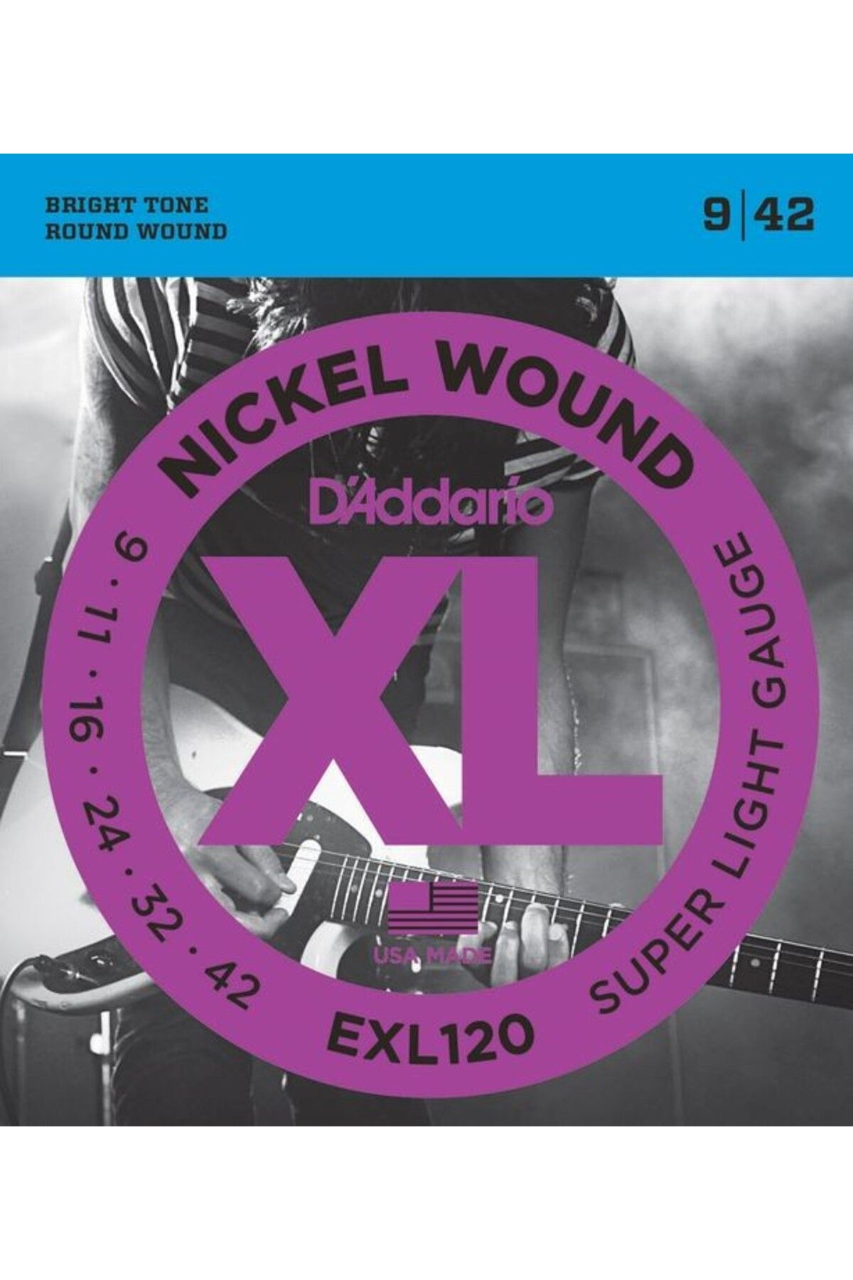 D'Addario Exl120 Elektro Gitar Tel Seti, Xl, 9-42, Nıckel Wound, Su Nickel-plated Steel
bright And C