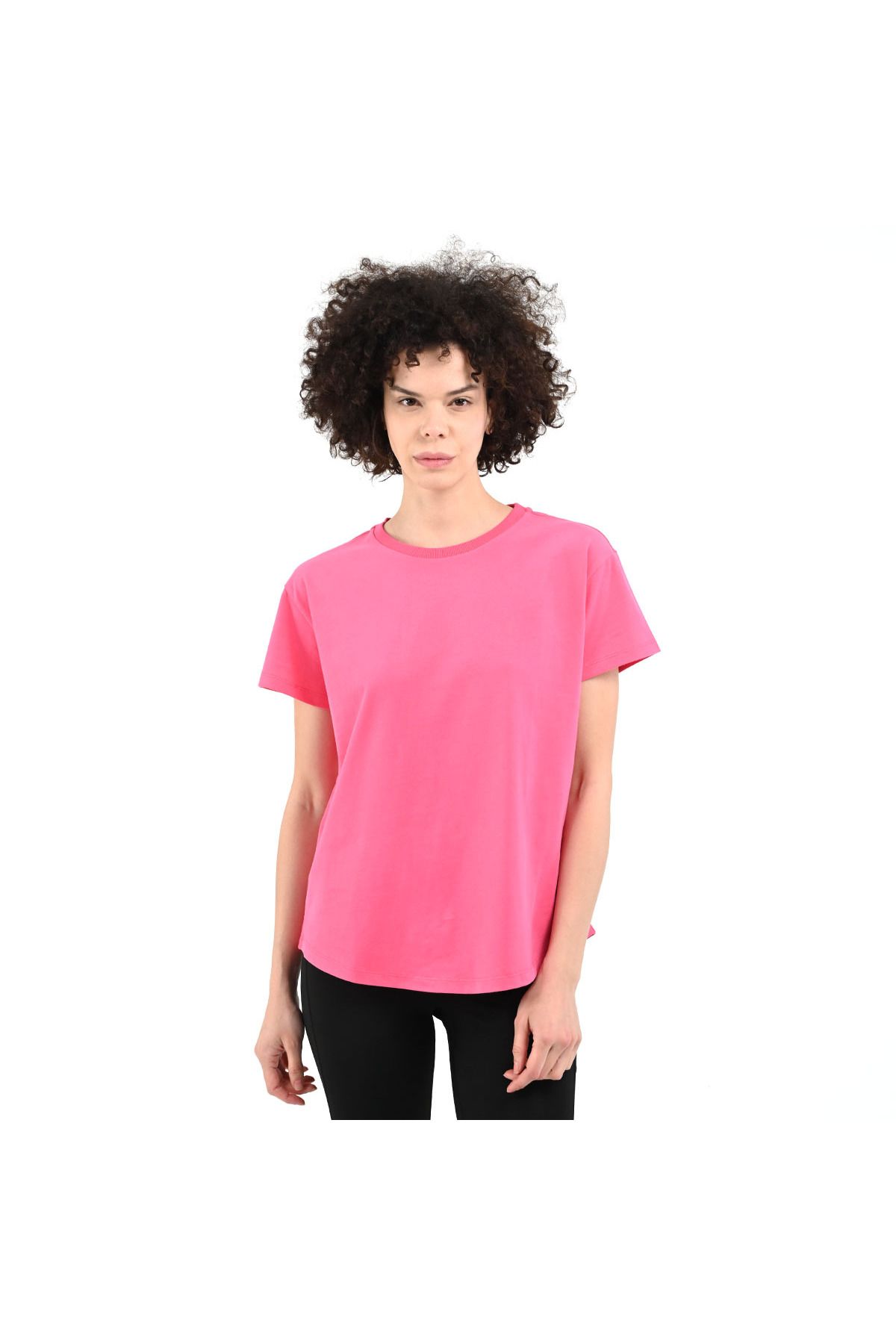 Sportive Icona2 Kadın Pembe Günlük Stil T-Shirt 24YKTL18D20-PMB