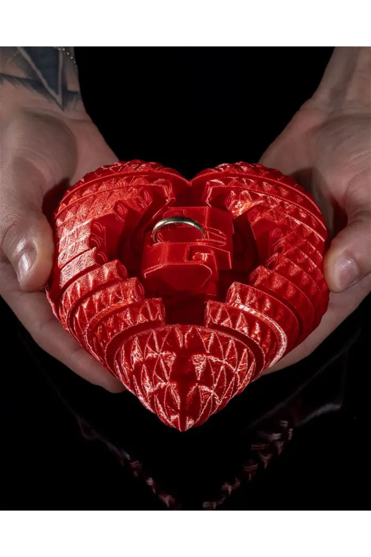 3D Kalpli yüzük kutusu