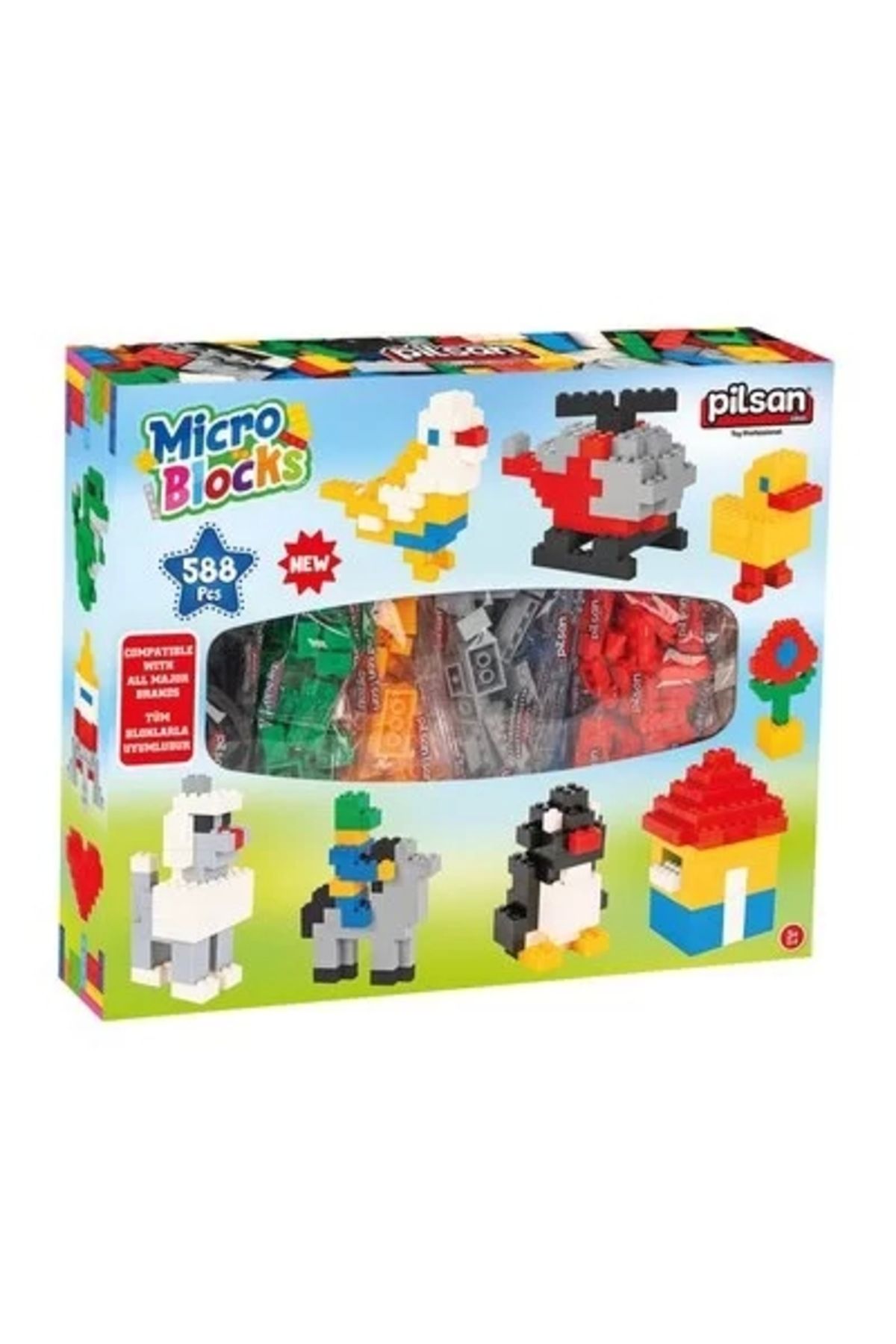 PİLSAN Mikro Bloklar 588 Parça Lego