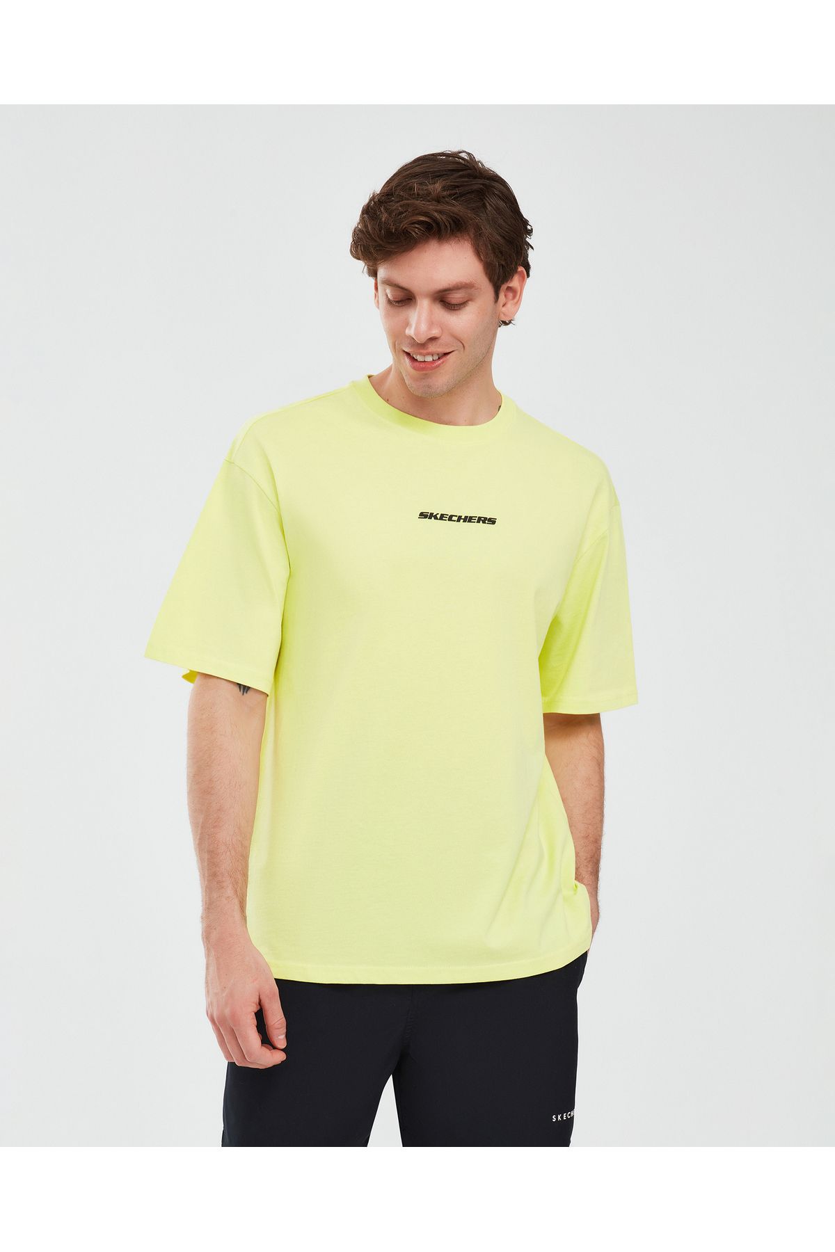 Skechers Graphic T-Shirt M Short Sleeve Erkek Yeşil Tshirt S232404-299