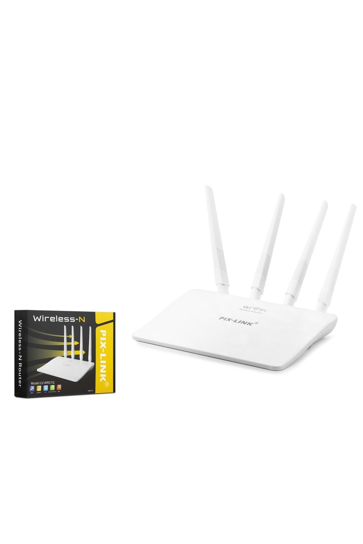 HADRON Pıx-lınk Lv-wr21q Wı-fı Repeater/router/ap 300mbps 4 Anten Beyaz