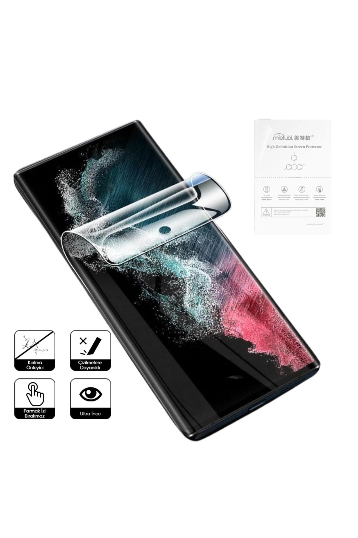 Elektrofoni Samsung Note 20 Ultra Esnek Hydrojel Kırılmaz Cam Ekran Koruyucu film 8684609170498