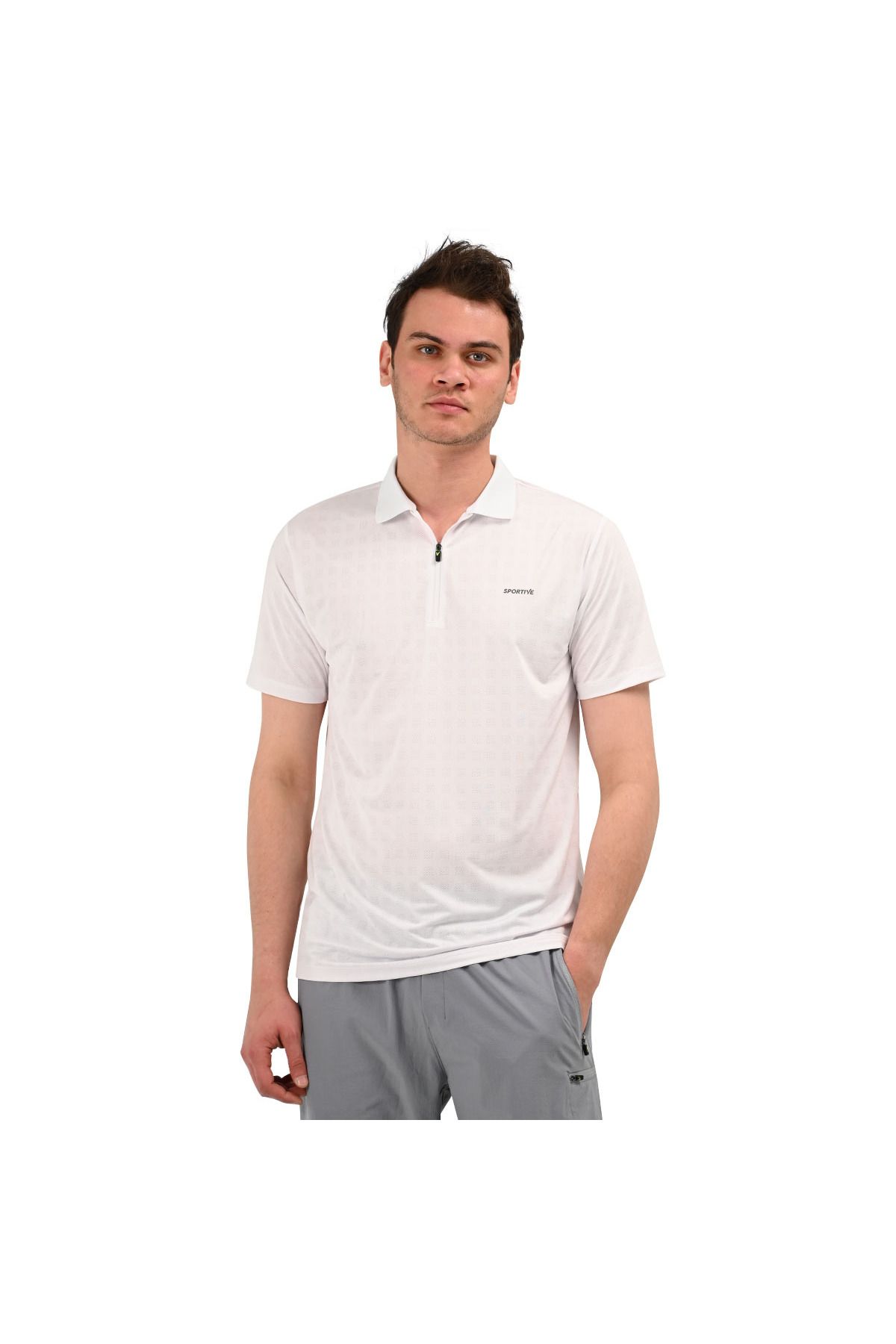 Sportive Perfpolo Erkek Beyaz Koşu T-Shirt 24YETP18D11-BYZ