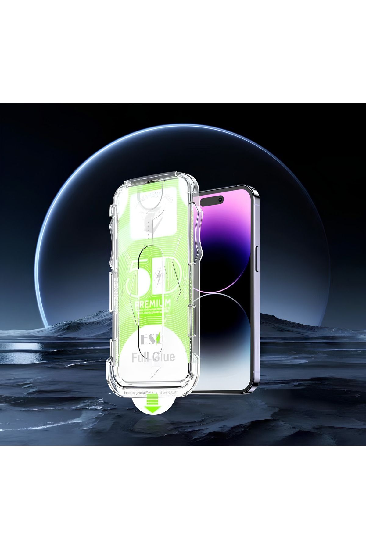 LioTech iPhone 14 Uyumlu Cam Otomatik Hizalayıcı Darbelere Karşı Dayanıklı Yüksek Kaliteli 9D Koruyucu Cam