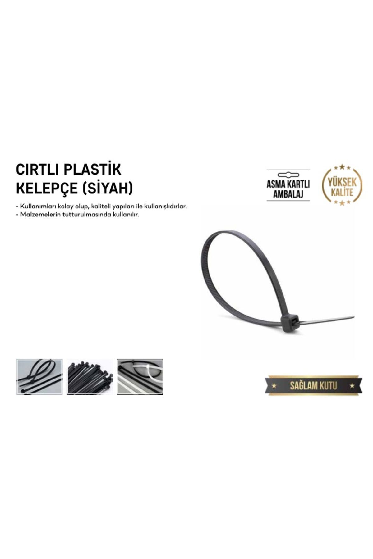 KAPMAX Cırtlı Plastık Kelepçe Sıyah 3.6x300 Mm ( 100 Adet )