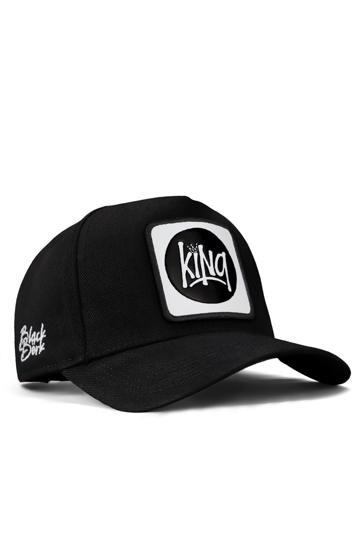 BlackBörk V1 Baseball King - 1 Kod Logolu Unisex Siyah Şapka (CAP)