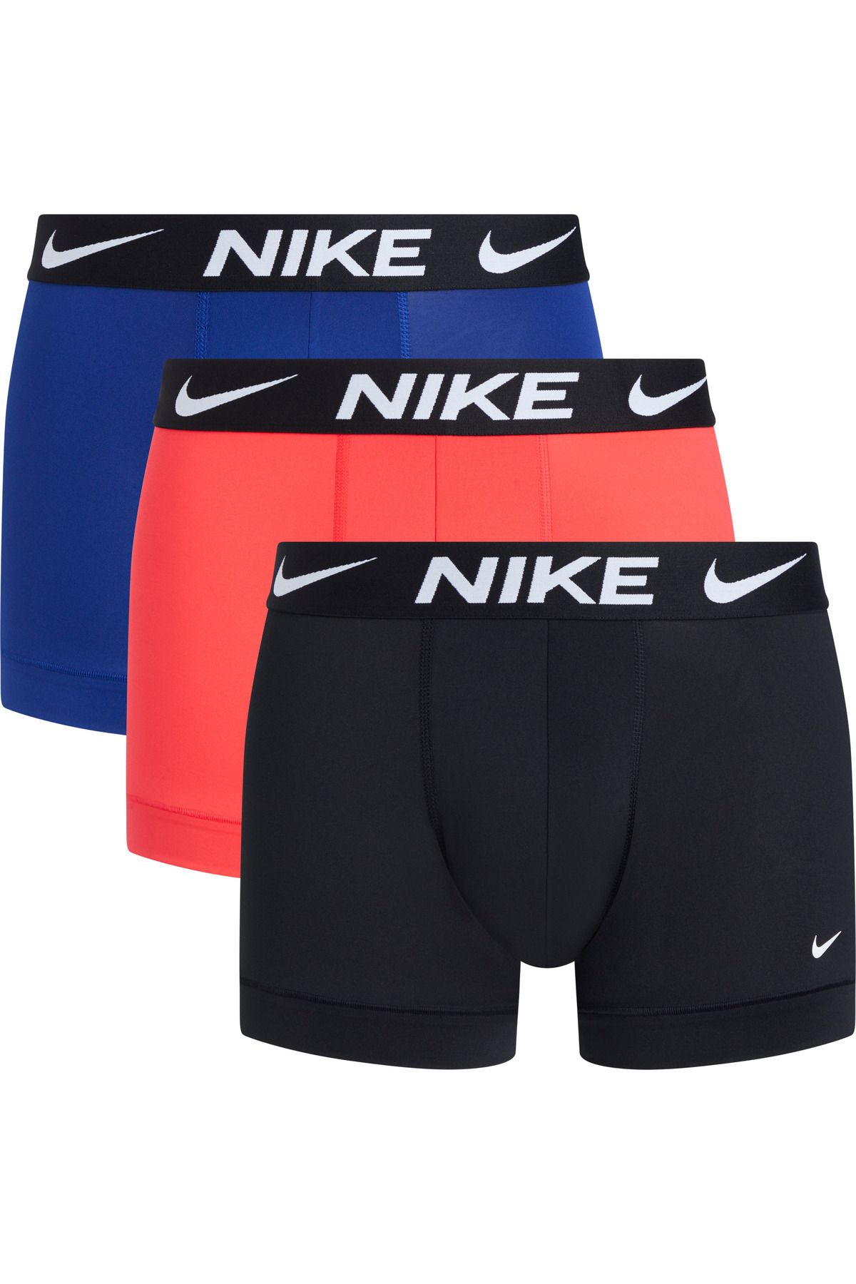 Nike Erkek Marka Logolu Elastik Bantlı Günlük Kullanıma Uygun Mavi-Siyah-Kırmızı Boxer 0000KE1156-GHC