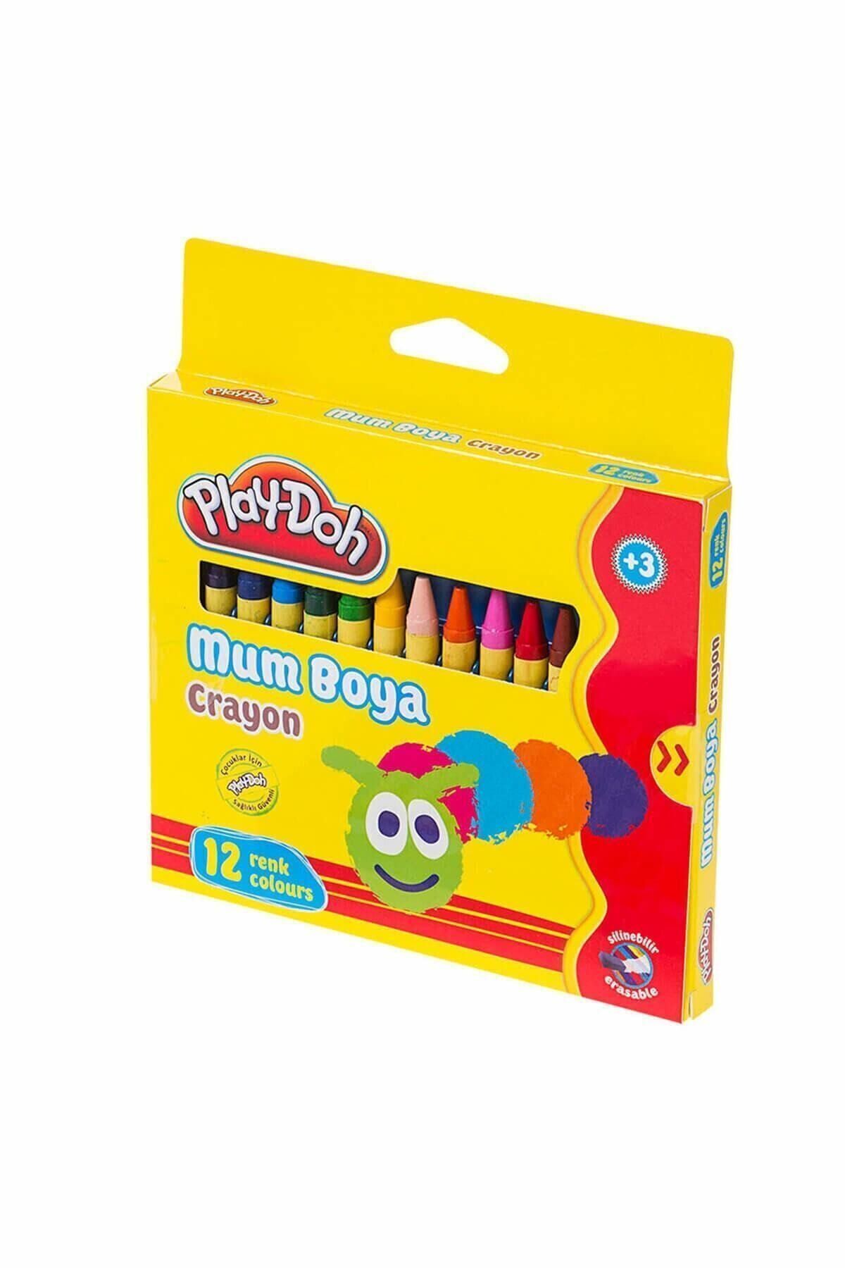 Play Doh 12 Renk Crayon Mum Boya Silinebilir Cr004