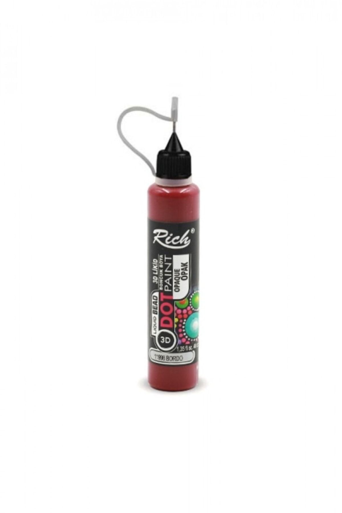 Rich Dot Paint 3d Likit Boncuk Boya 40 Cc - Bordo