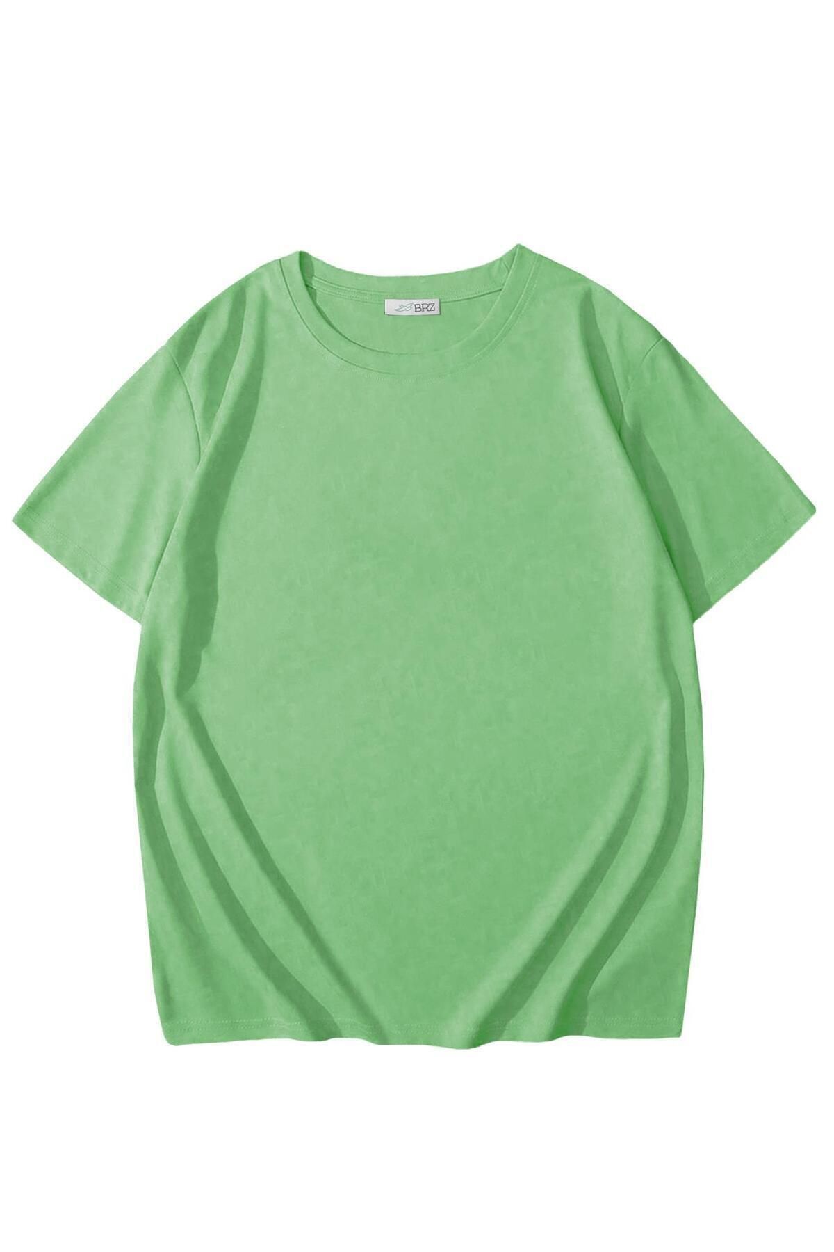 BRZ KIDS Unisex Çocuk Basic T-shirt Su Yeşili