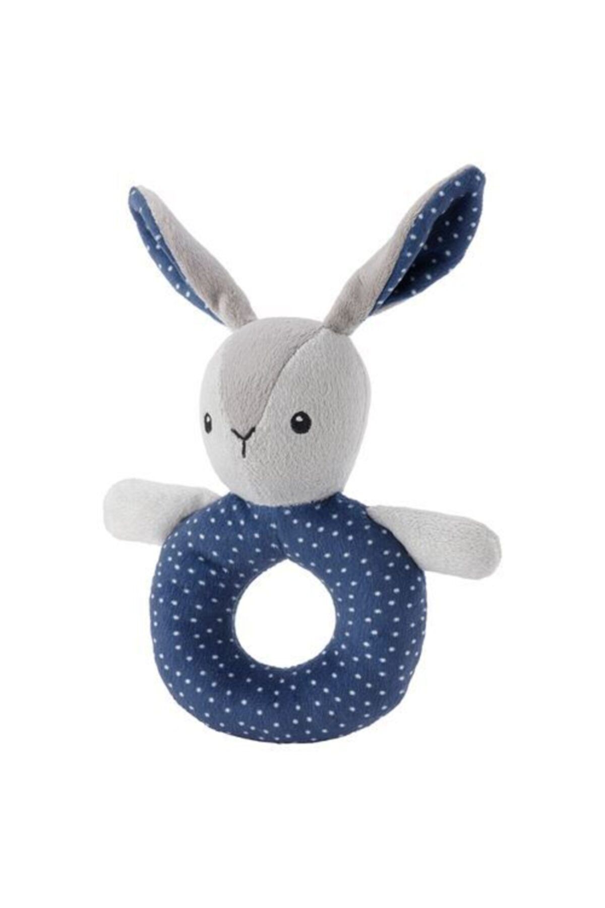 IKEA Gullıgast Çıngıraklı Minik Tavşanlı Oyuncak Gri Mavi 15 Cm