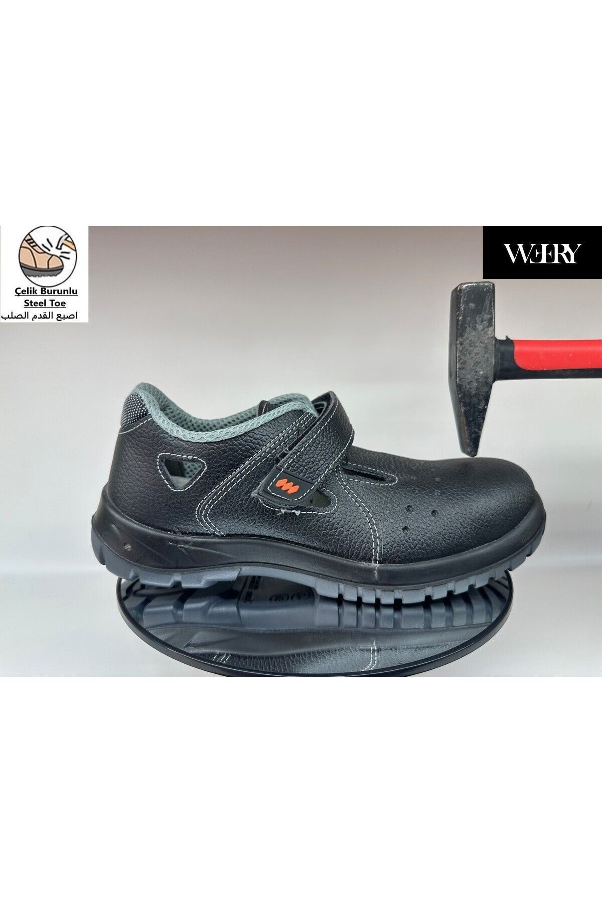 e&e Mekap 234 R S1 Hakiki Deri S Hafif Rahat Kaydırmaz Yazlık Çelik Burunlu Sandalet Model İş Ayakkabısı