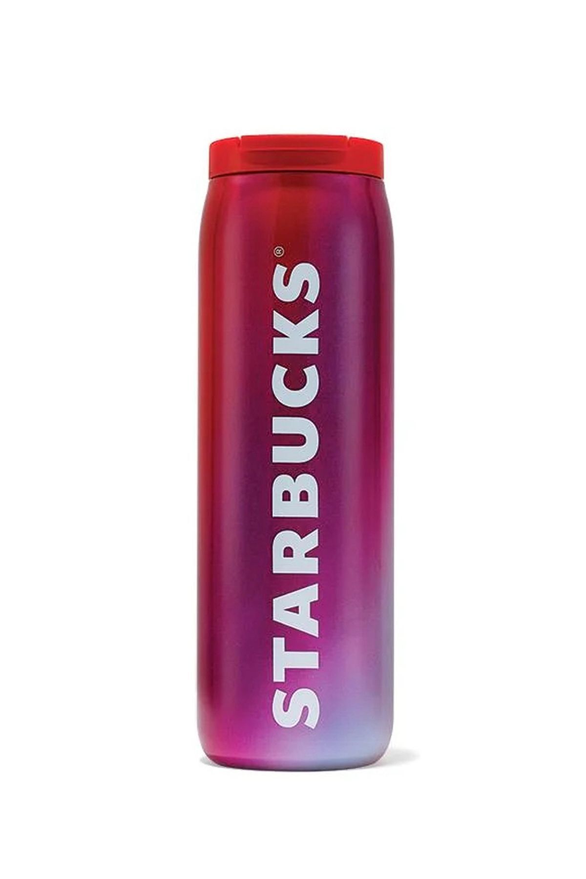 Starbucks Paslanmaz Çelik Mor Kırmızı Termos - 473 ml