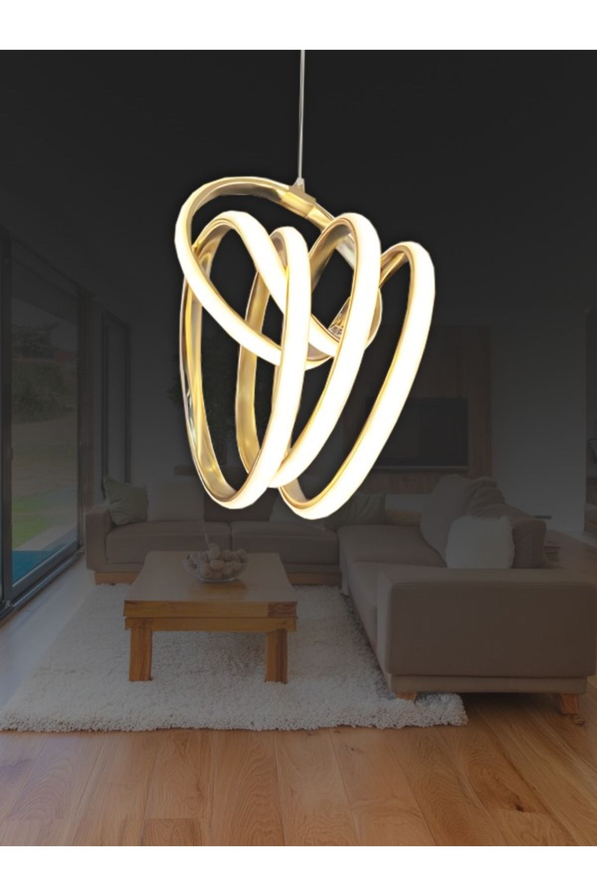 ÖZGÜL AYDINLATMA Modern Ledli Sarkıt Led İmza Modern Model Led Avize