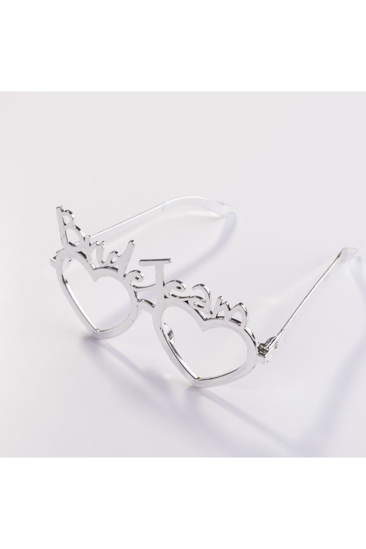 Bimotif Bride team yazılı kalpli 3lü parti gözlüğü, gri