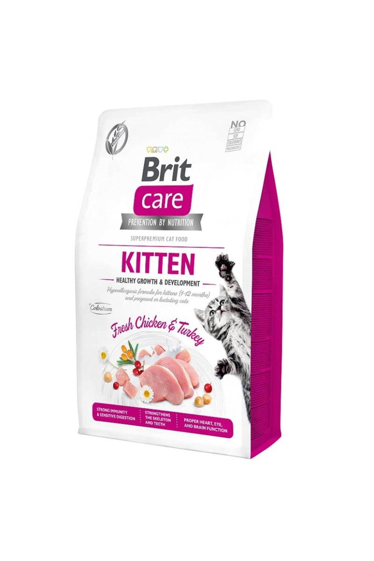 Brit Care Tahılsız Healthy Growth Tavuk Hindili Yavru Kedi Maması 2kg