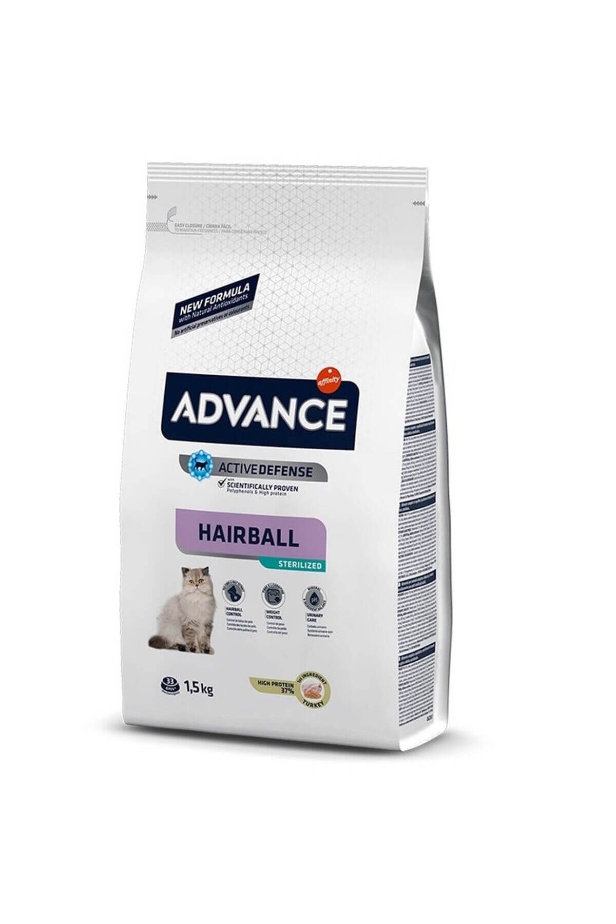 Advance Cat Sterilized Hairball Hindili Kısır Kedi Maması 1,5 Kg
