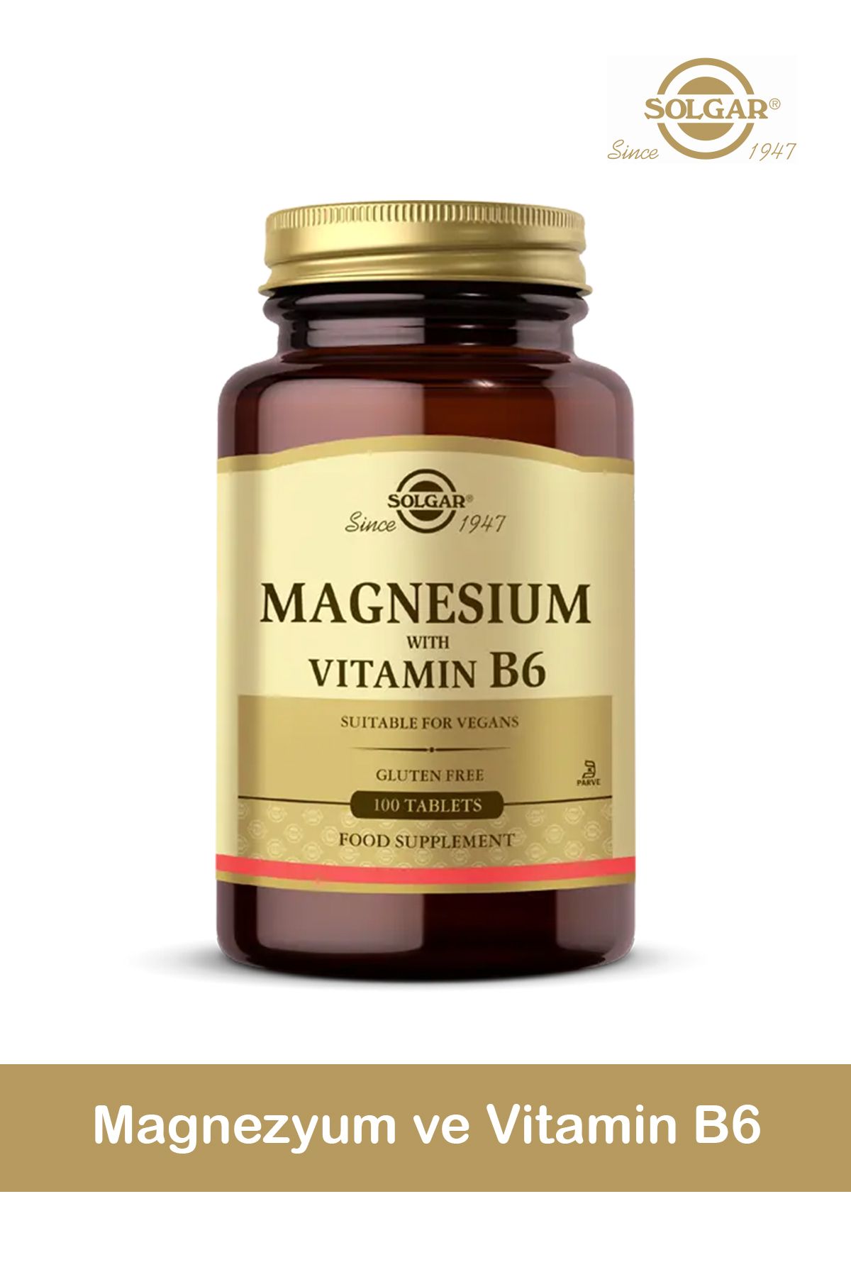 Solgar Magnesium With Vitamin B6 100 Tablet Magnezyum