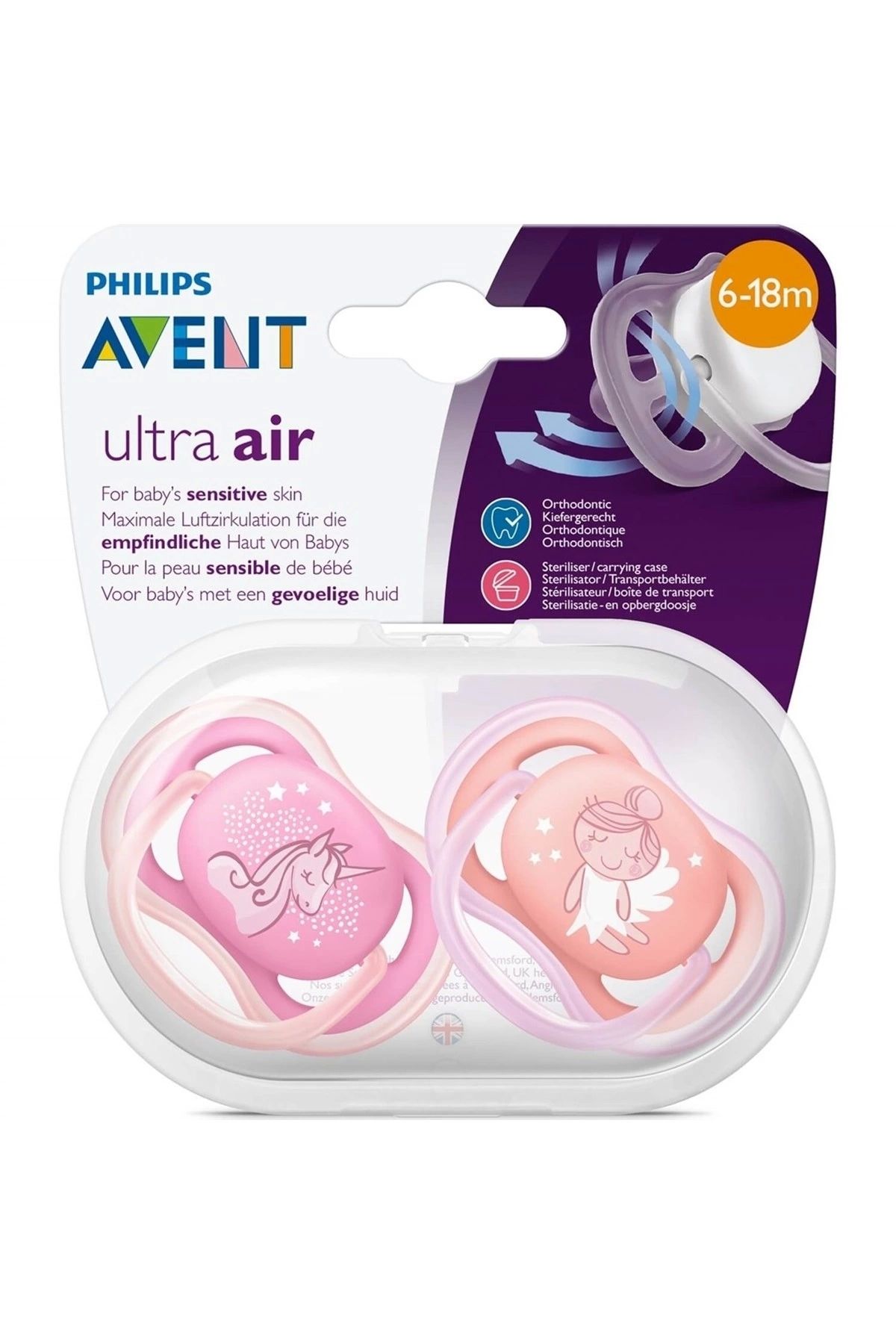 Philips Avent Ultra Air Emzik Desenli 6-18 Ay Kız