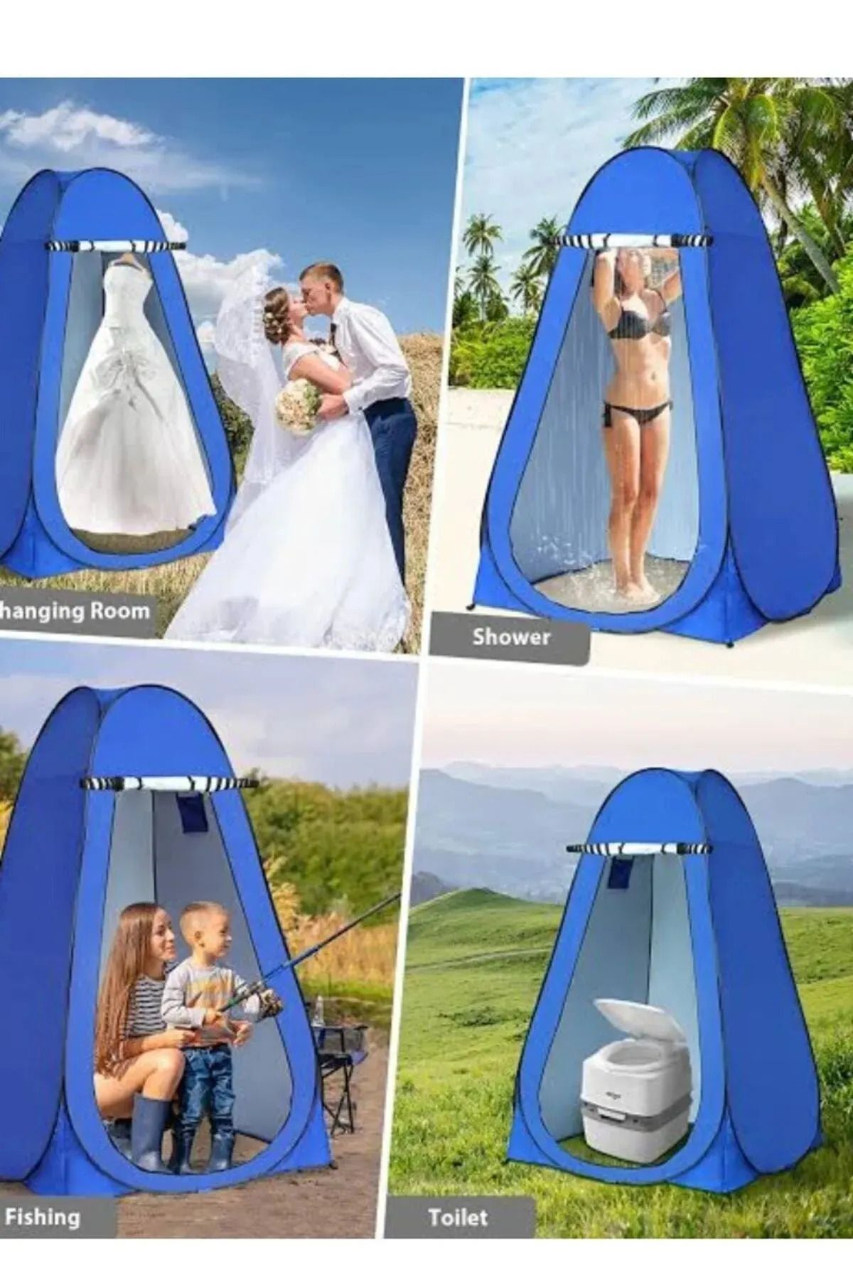 Siprona Premium Giyinme Çadırı Kamp Duş Tuvalet Çadırı Soyunma Çadır Portatif Otomatik Çadır  Kamp Duş
