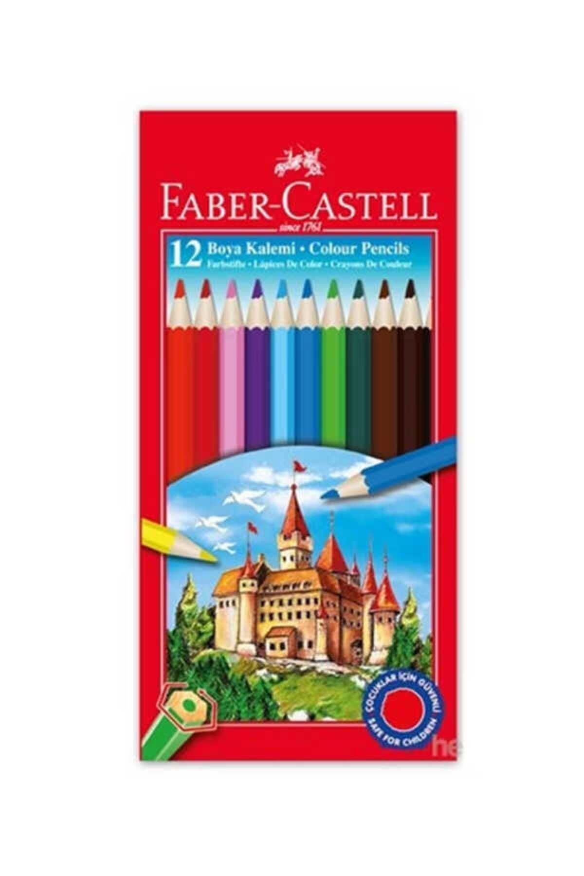 Faber Castell Kuru Boya Kalemi Büyük Karton Kutu 12li