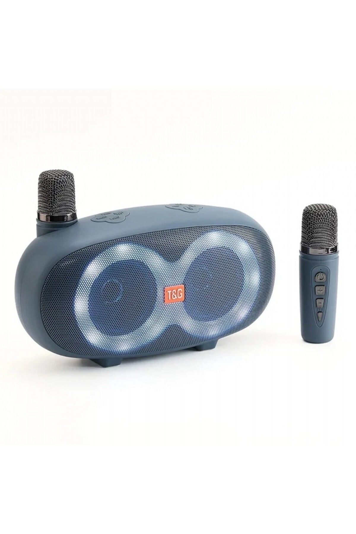 T G TG542DK Taşınabilir 2 Mikrofonlu Led Işıklı Karaoke Wireless Hoparlör