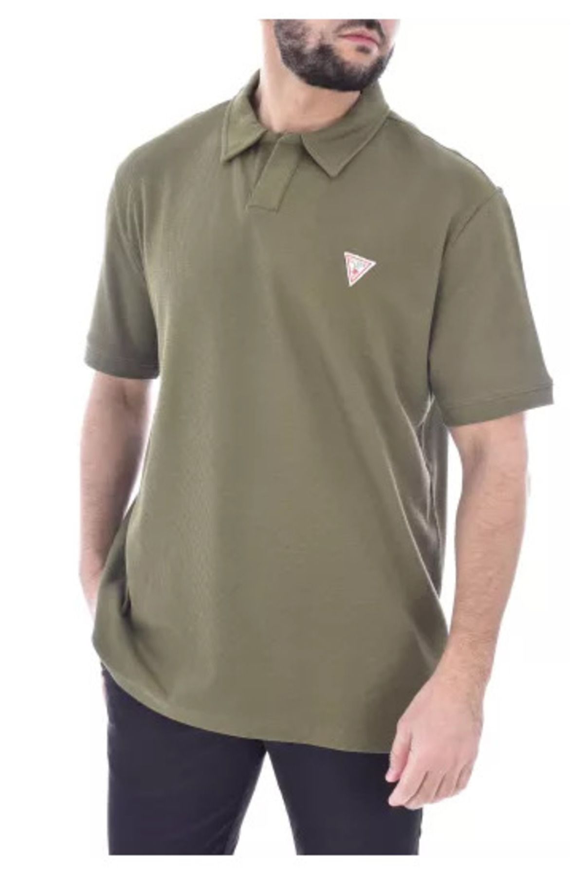 Guess Design Mesh Erkek Regular Fit Polo T-Shirt