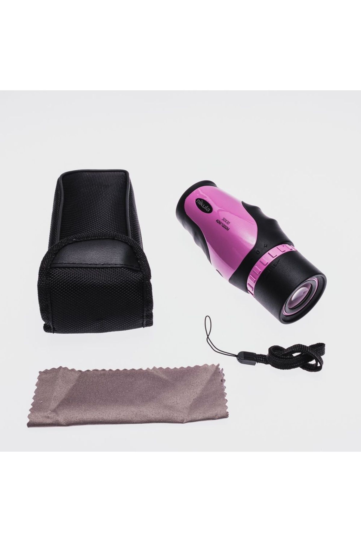 Purple Store Nikula 30X30 Tek Gözlü Ayarı Gerektirmeyen Perma Focus Otomatık Netleme Dürbün Fuşya