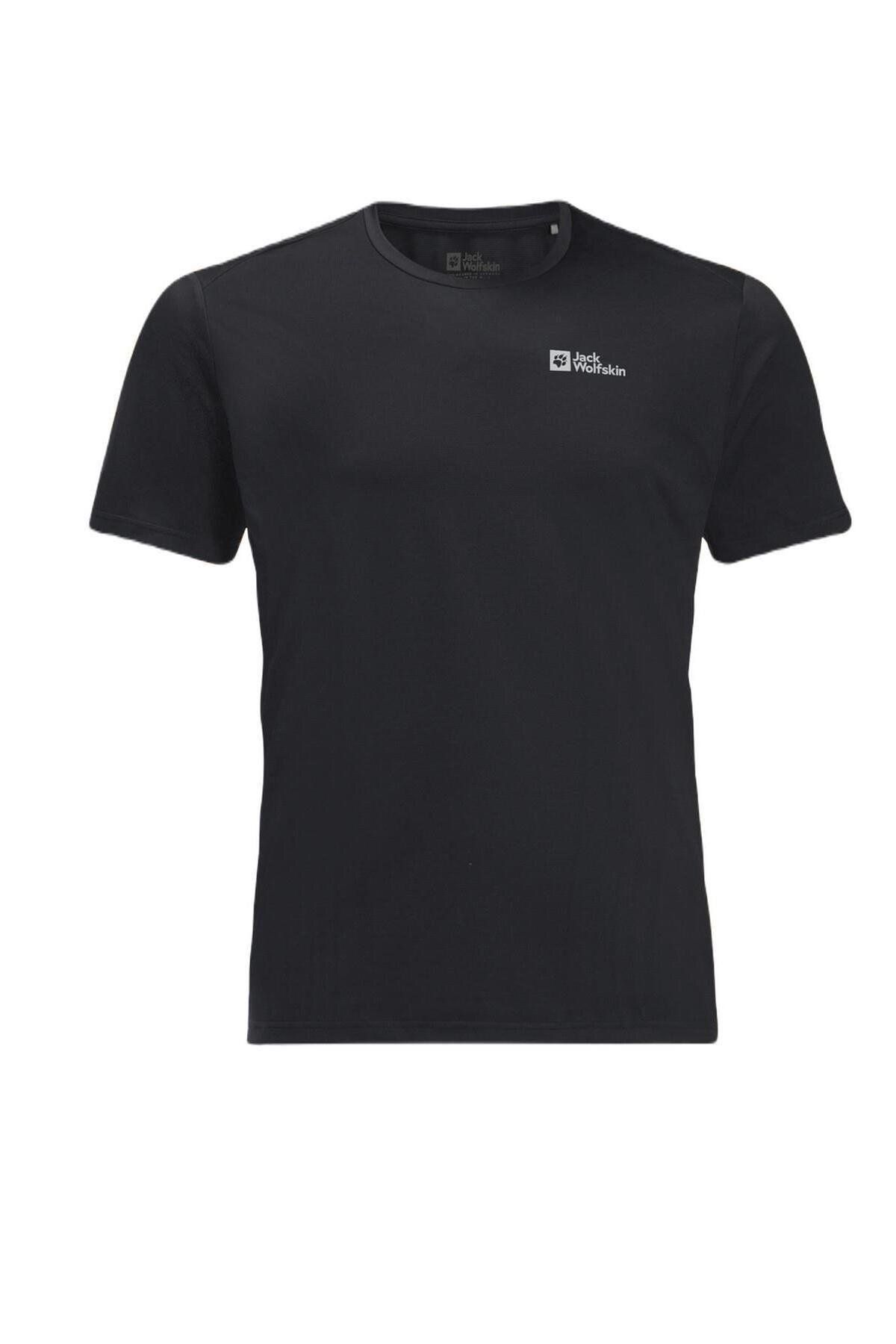 Jack Wolfskin Delgami S/s M Erkek Siyah T-shirt
