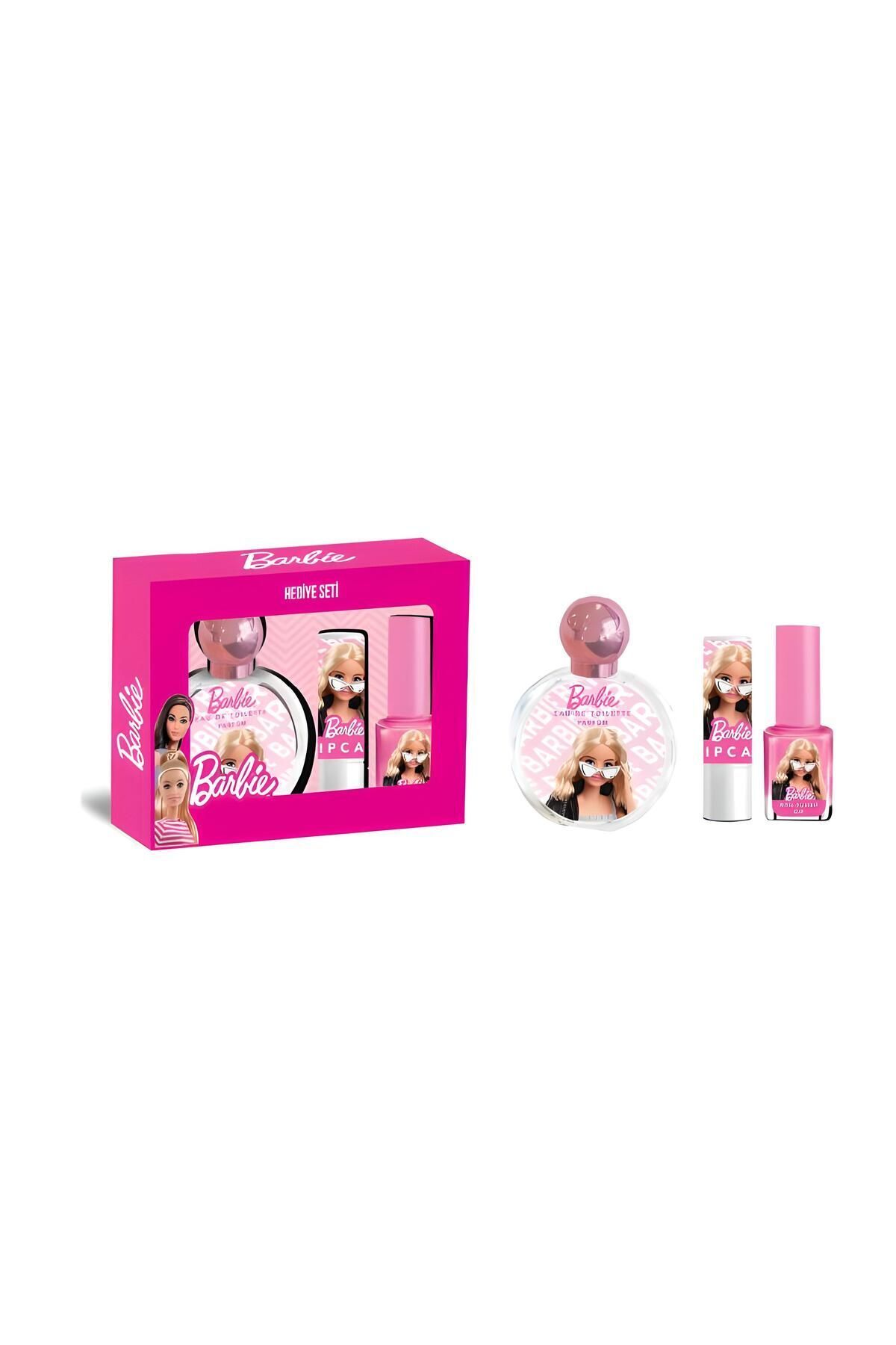 Barbie Lisanslı Parfüm-Lipcare ve Oje Seti