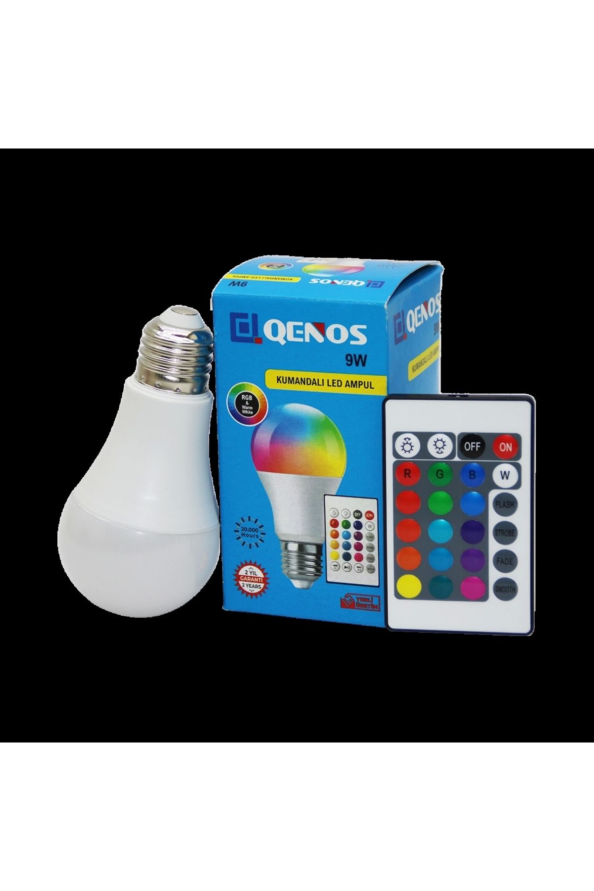 Narnuga 9W - E27 RGB - KUMANDALI LED AMPUL (K95)