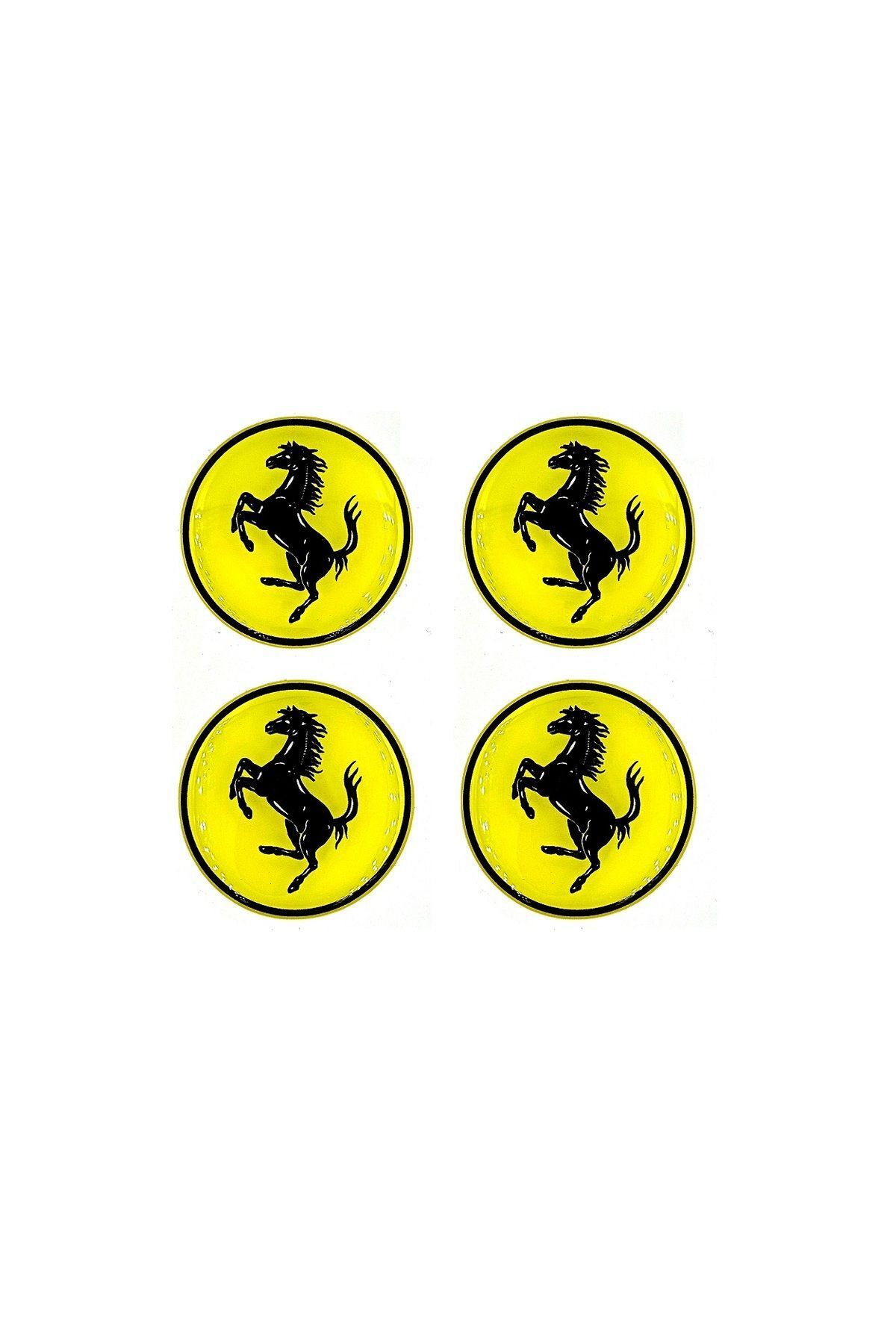 BsElektronik Ferrari Jant Göbeği  Damla Sticker - Jant Göbeği Damla Sticker Ferrari