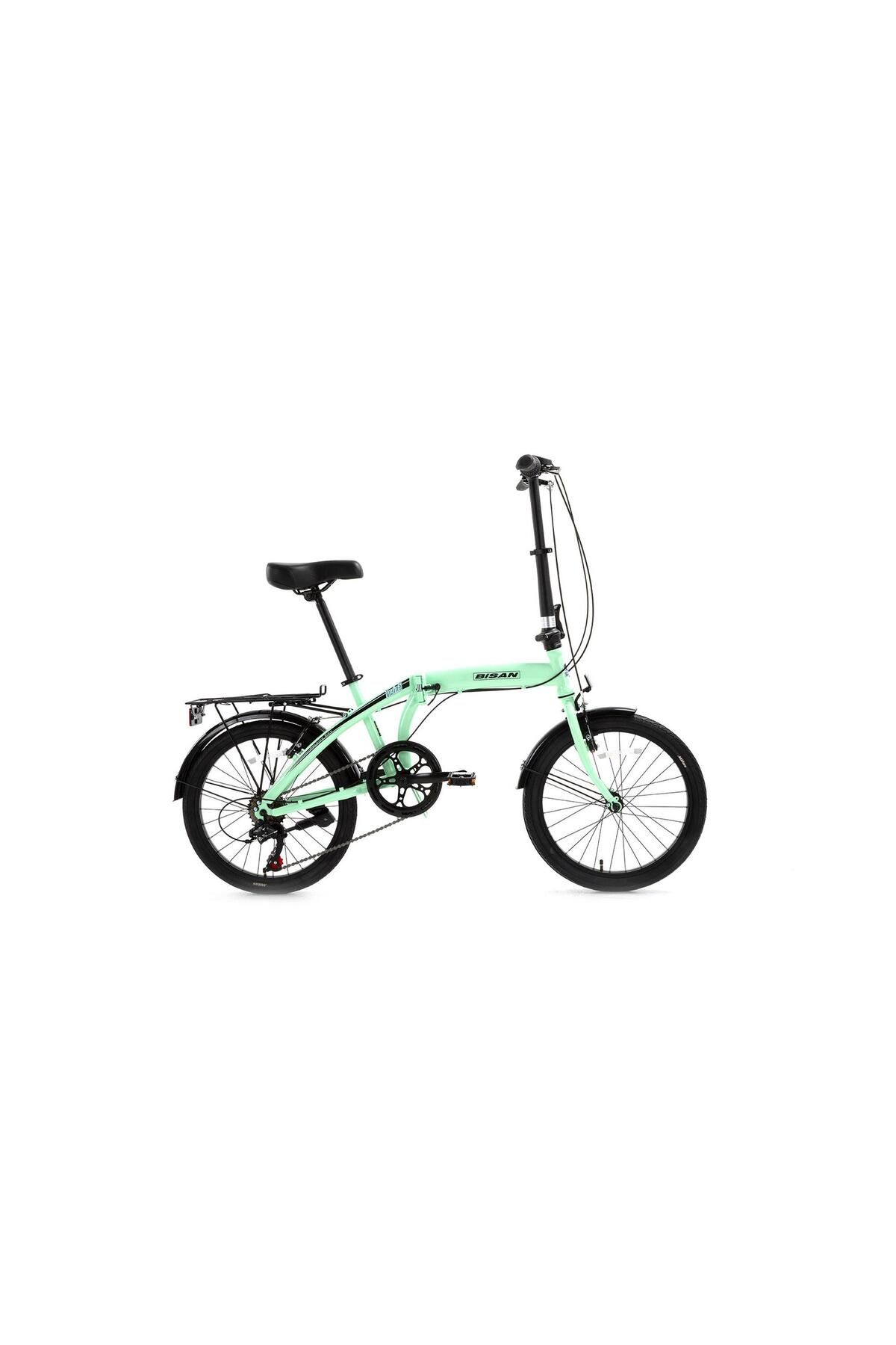 Bisan Twin-s Katlanır Bisiklet V Fren 20 Jant 32 Cm Kadro Mint Yeşil-siyah