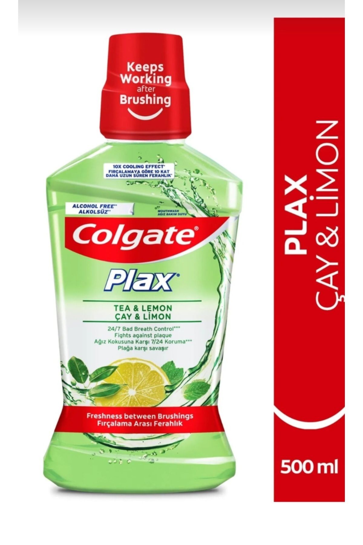 Colgate plax çay ve limon plaga karşı alkolsüz ağız bakım suyu 500 ml
