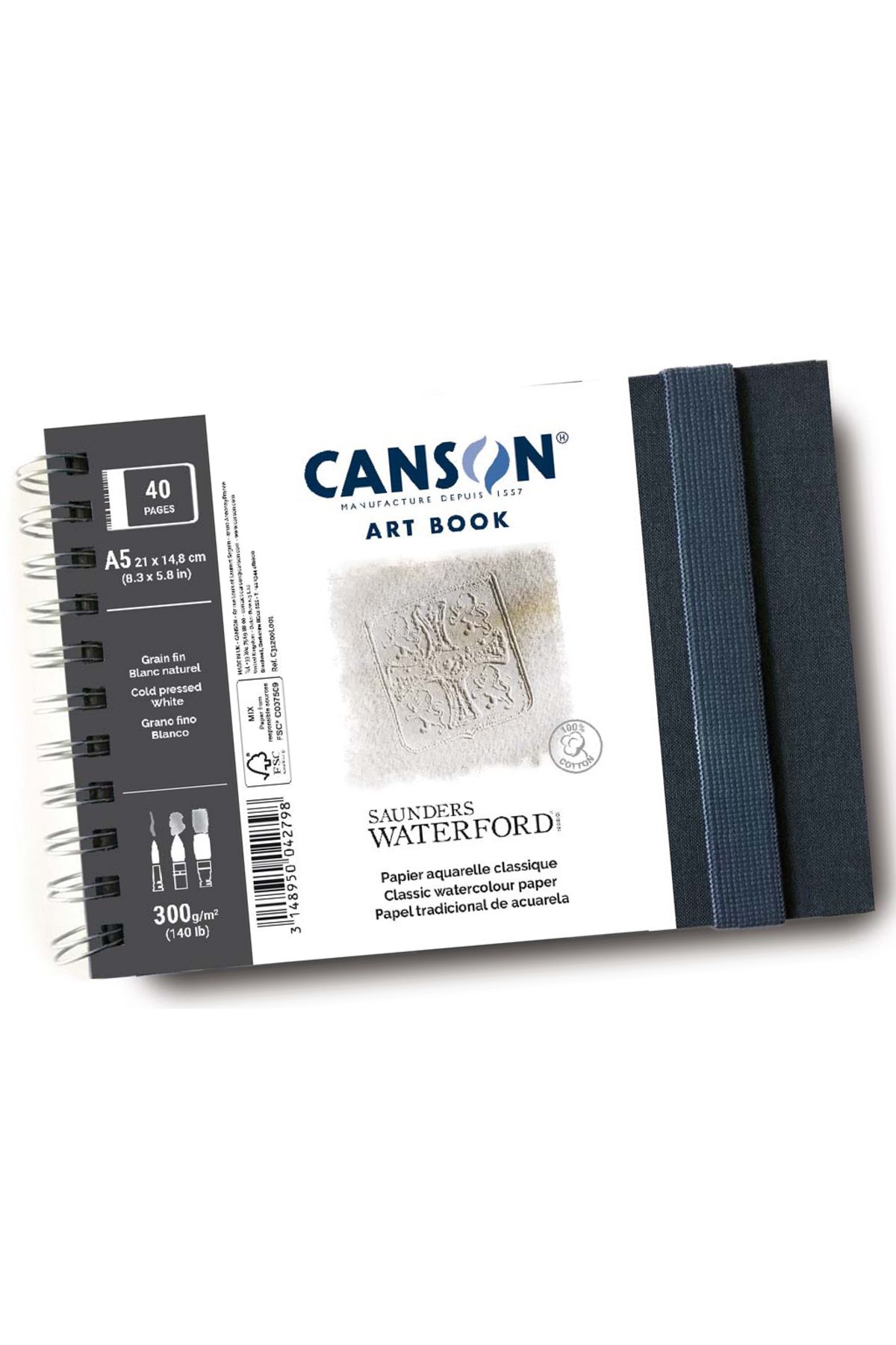 Canson Saunders Waterford Series Art Book 21x14.8cm 300gr Spiralli Sulu Boya Defteri / C31200l001