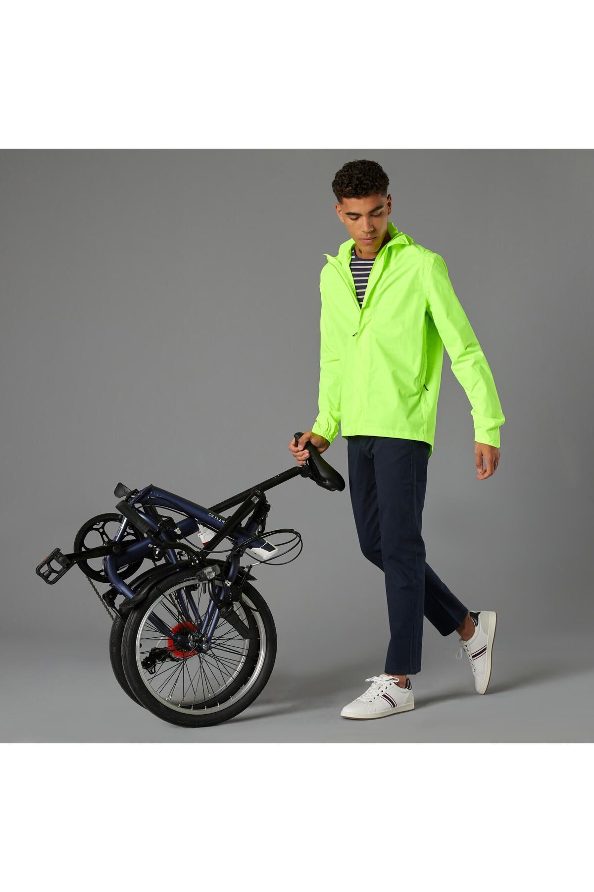 Decathlon Erkek Bisiklet Ceketi - KKE Sertifikalı - Neon Sarı