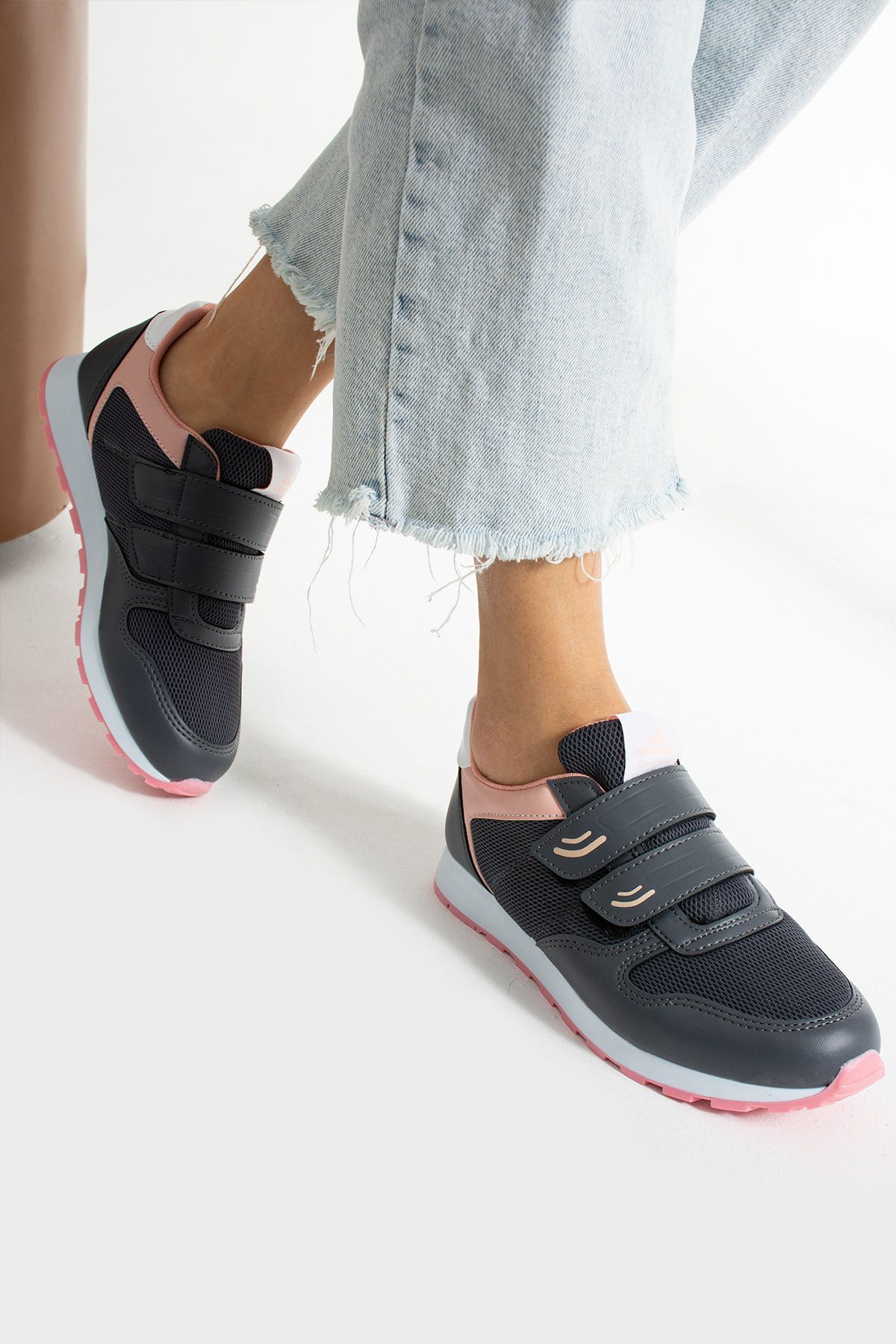İnan Ayakkabı Kadın Füme/pudra Renk Yürüyüş Ve Günlük Kullanıma Uygun Sneakers & Spor Ayakkabı