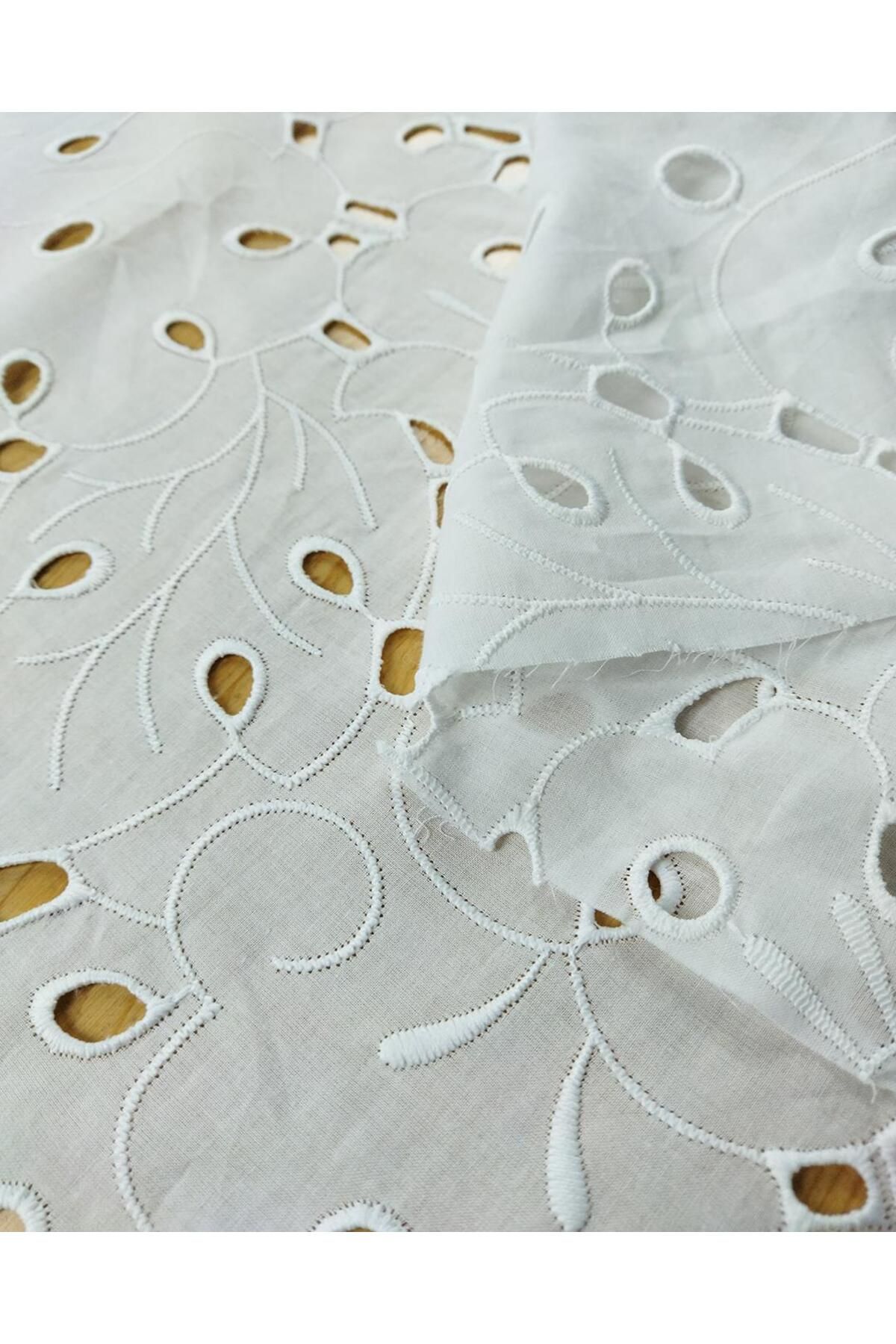 Kumaş Parça Pamuk Fisto Beyaz Renk (En 120 cm x Boy 100 cm)